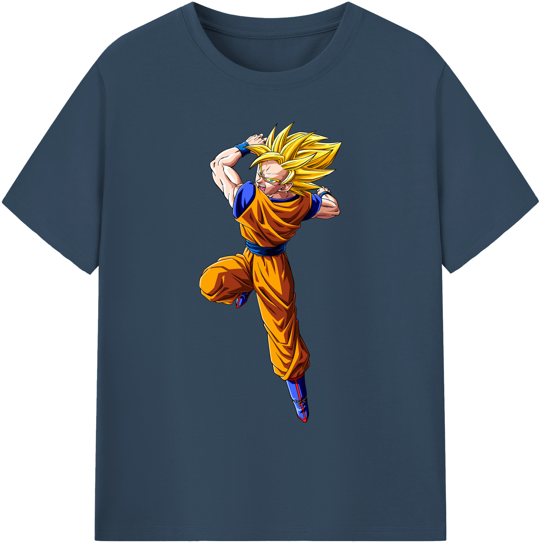 （画像用） ドラゴンボール 孫悟空（そん ごくう）Son Goku カカロット DRAGON BALL Kakarotto 綿100％ メンズ半袖Tシャツ｜肌触りやわらか＆通気性