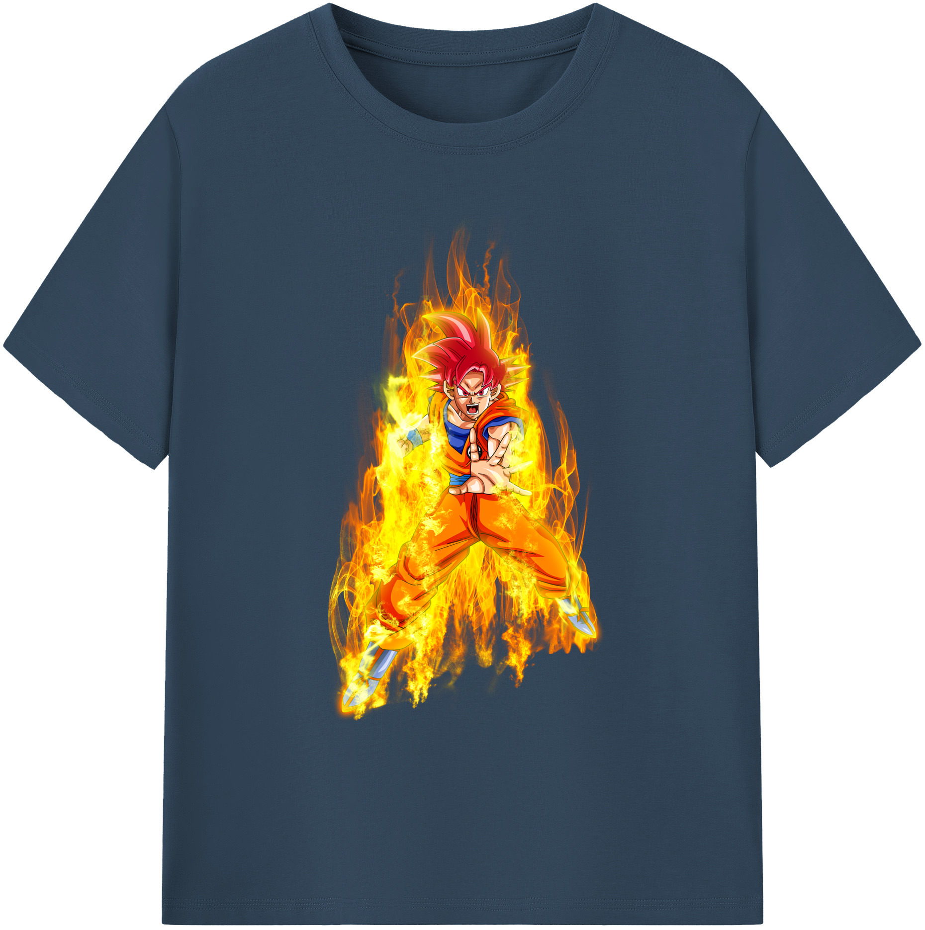 （画像用） ドラゴンボール 孫悟空（そん ごくう）Son Goku カカロット DRAGON BALL Kakarotto 綿100％ メンズ半袖Tシャツ｜肌触りやわらか＆通気性