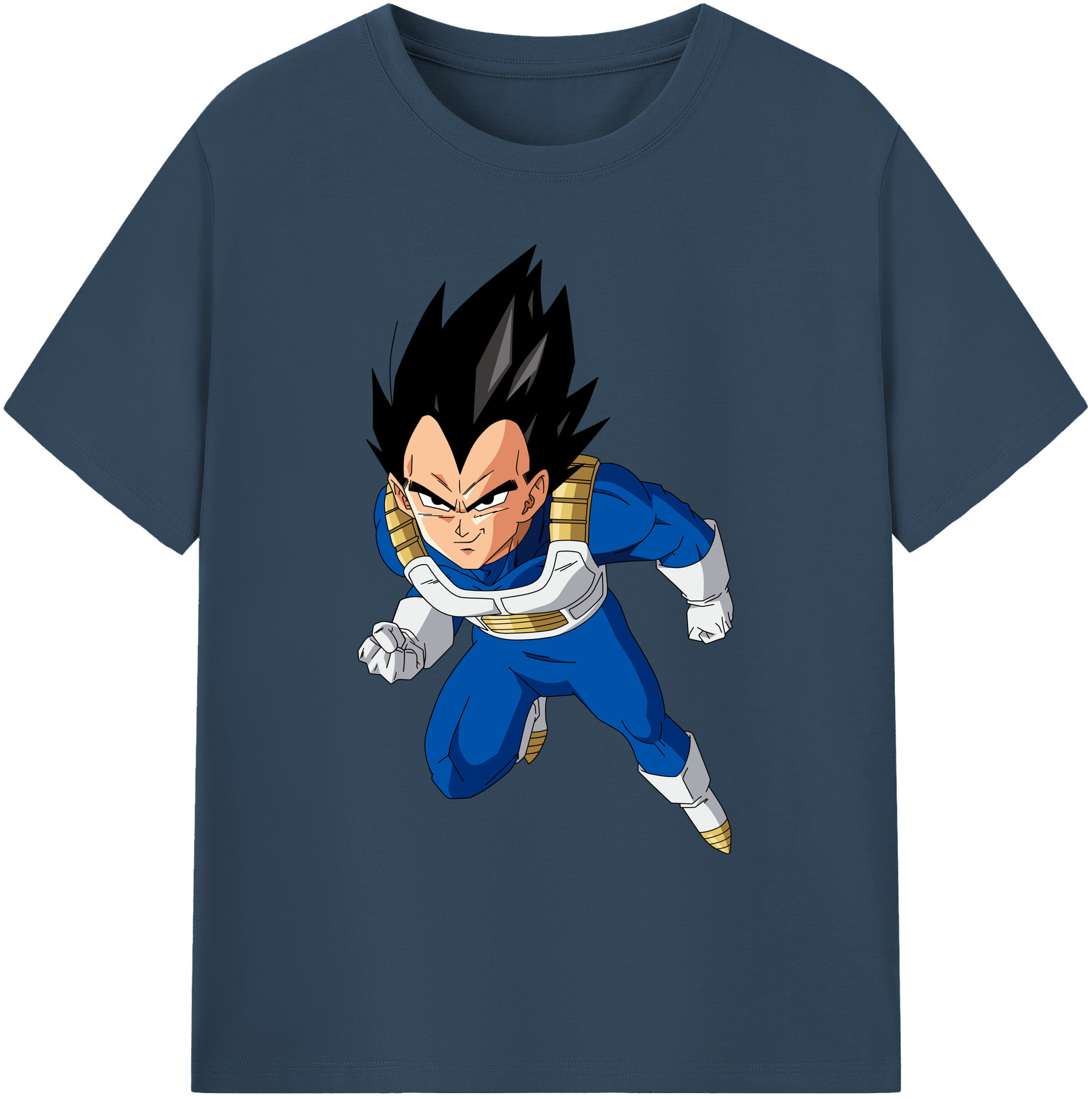 （画像用） ドラゴンボール ベジータ四世（Bejīta Yonsei）DRAGON BALL Vegeta IV 綿100％ メンズ半袖Tシャツ｜肌触りやわらか＆通気性
