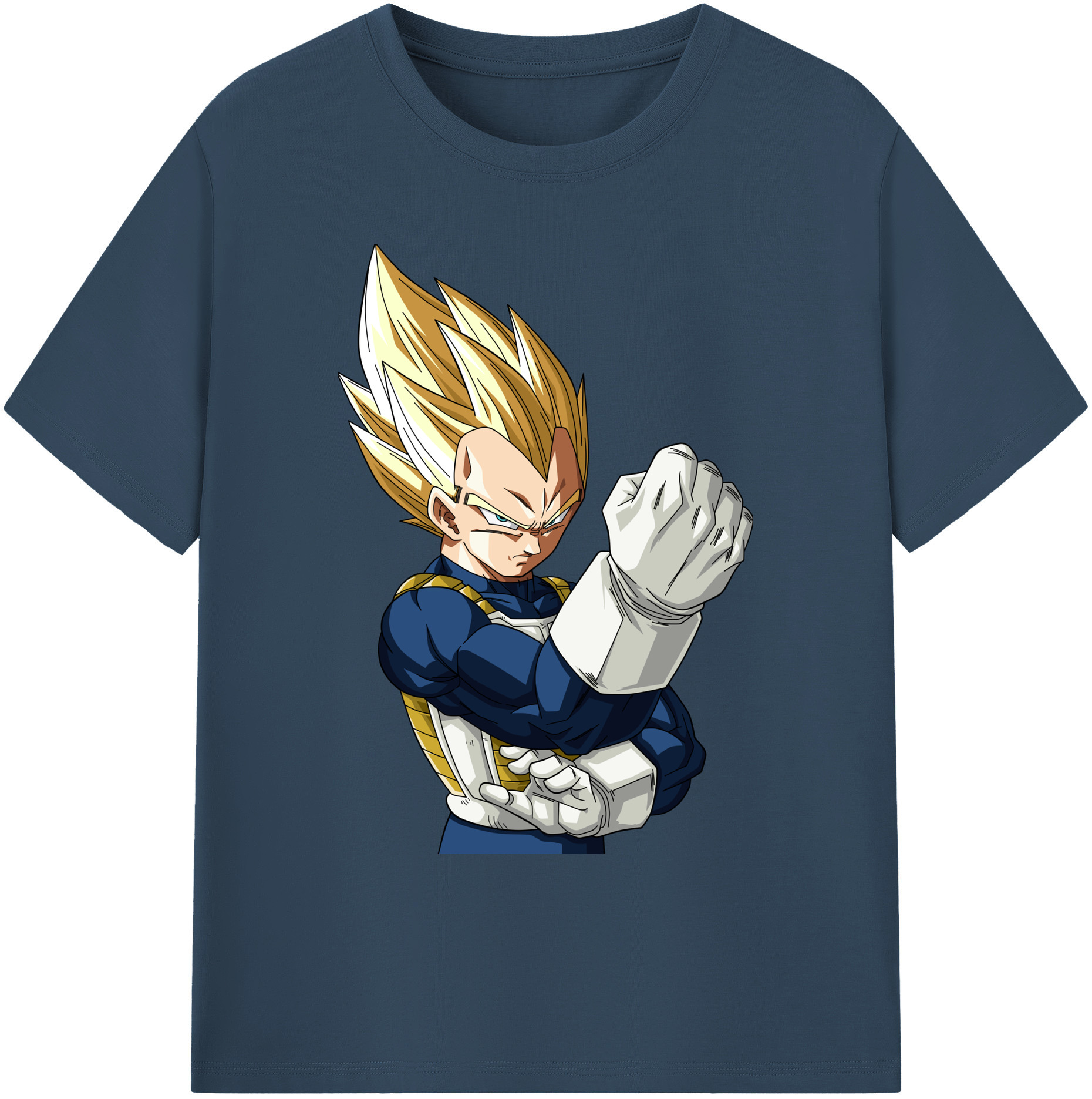（画像用） ドラゴンボール ベジータ四世（Bejīta Yonsei）DRAGON BALL Vegeta IV 綿100％ メンズ半袖Tシャツ｜肌触りやわらか＆通気性