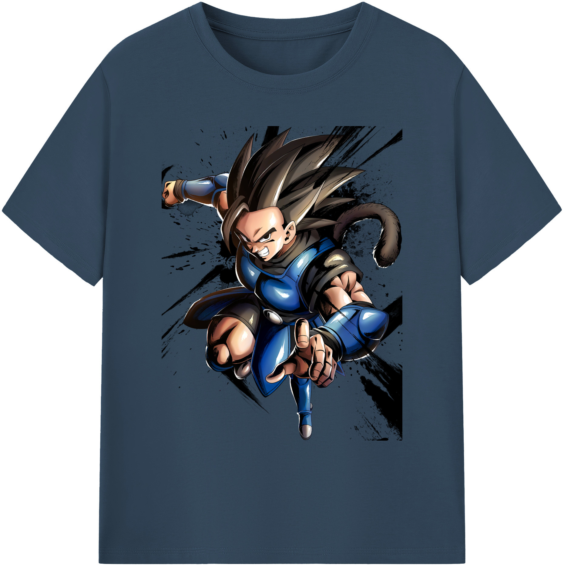 （画像用） ドラゴンボール ベジータ四世（Bejīta Yonsei）DRAGON BALL Vegeta IV 綿100％ メンズ半袖Tシャツ｜肌触りやわらか＆通気性