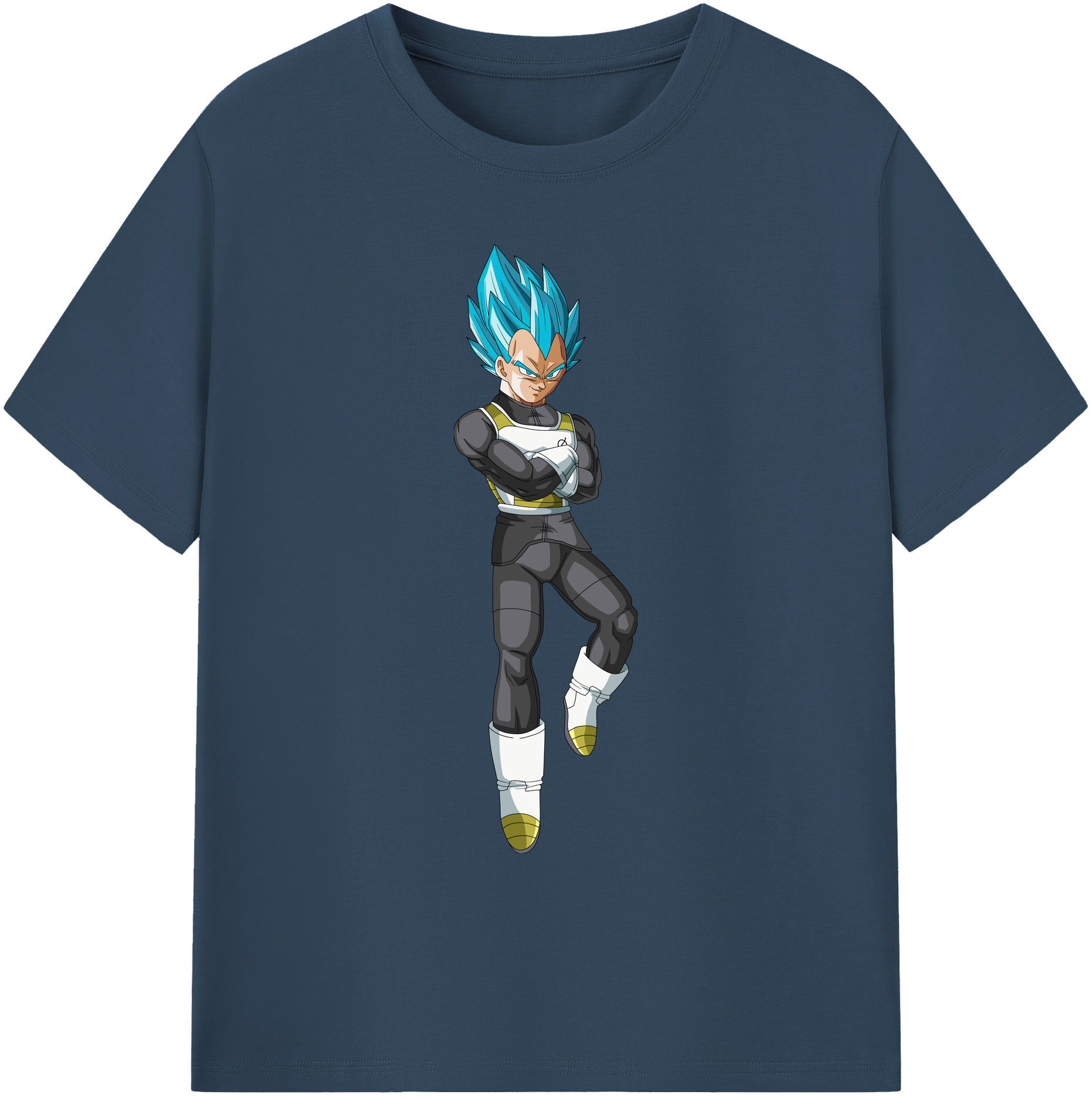 （画像用） ドラゴンボール ベジータ四世（Bejīta Yonsei）DRAGON BALL Vegeta IV 綿100％ メンズ半袖Tシャツ｜肌触りやわらか＆通気性