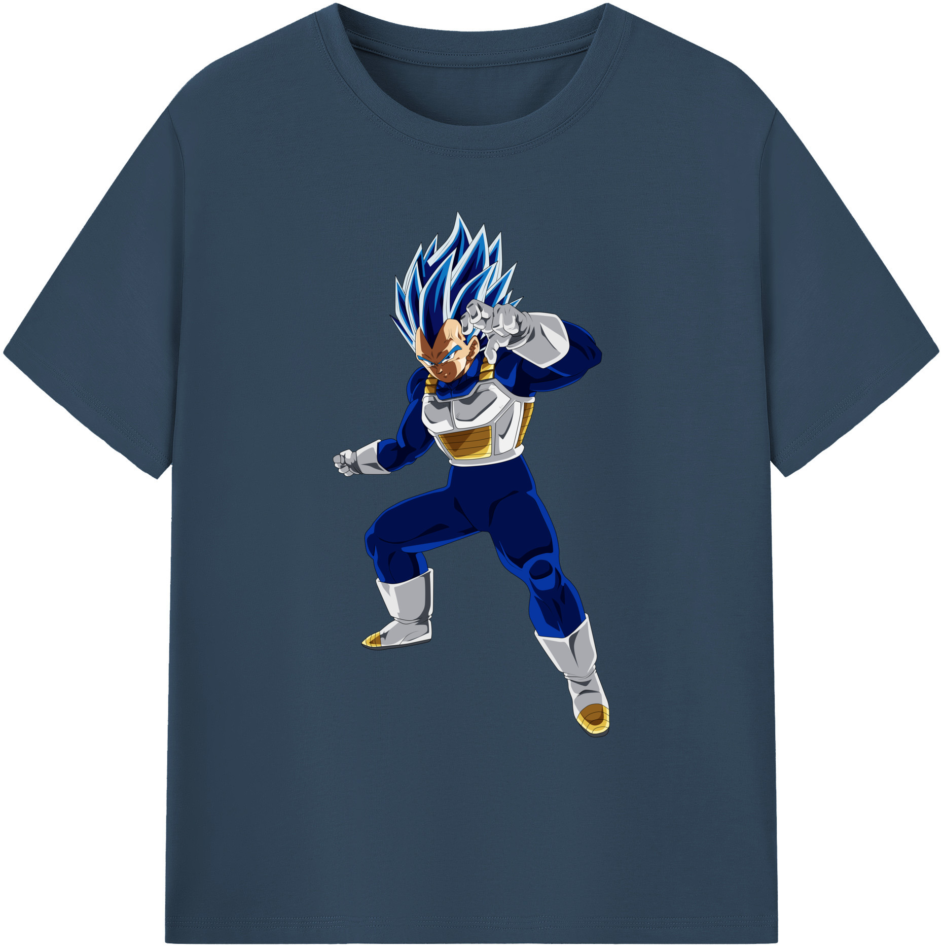 （画像用） ドラゴンボール ベジータ四世（Bejīta Yonsei）DRAGON BALL Vegeta IV 綿100％ メンズ半袖Tシャツ｜肌触りやわらか＆通気性