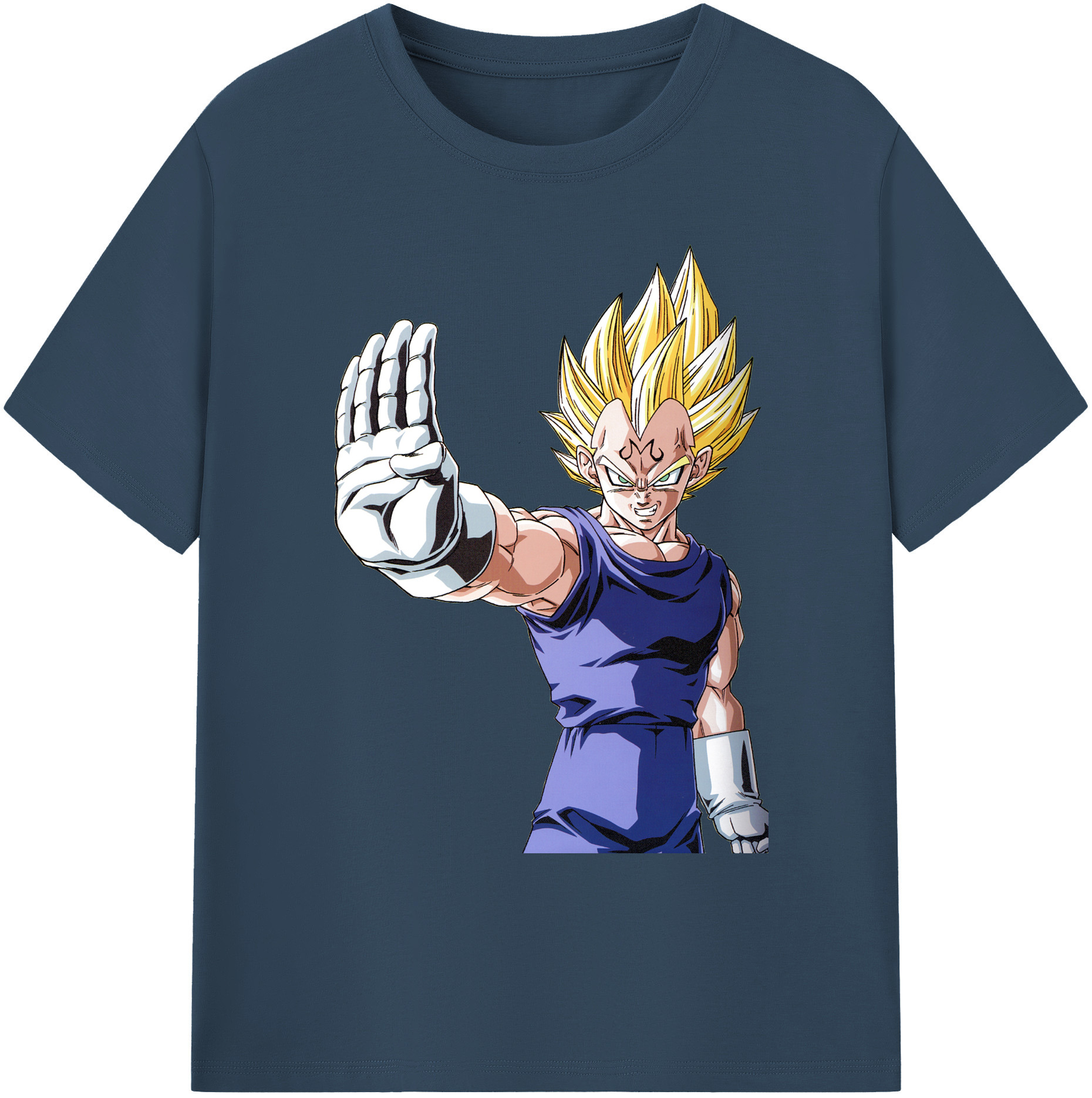 （画像用） ドラゴンボール ベジータ四世（Bejīta Yonsei）DRAGON BALL Vegeta IV 綿100％ メンズ半袖Tシャツ｜肌触りやわらか＆通気性