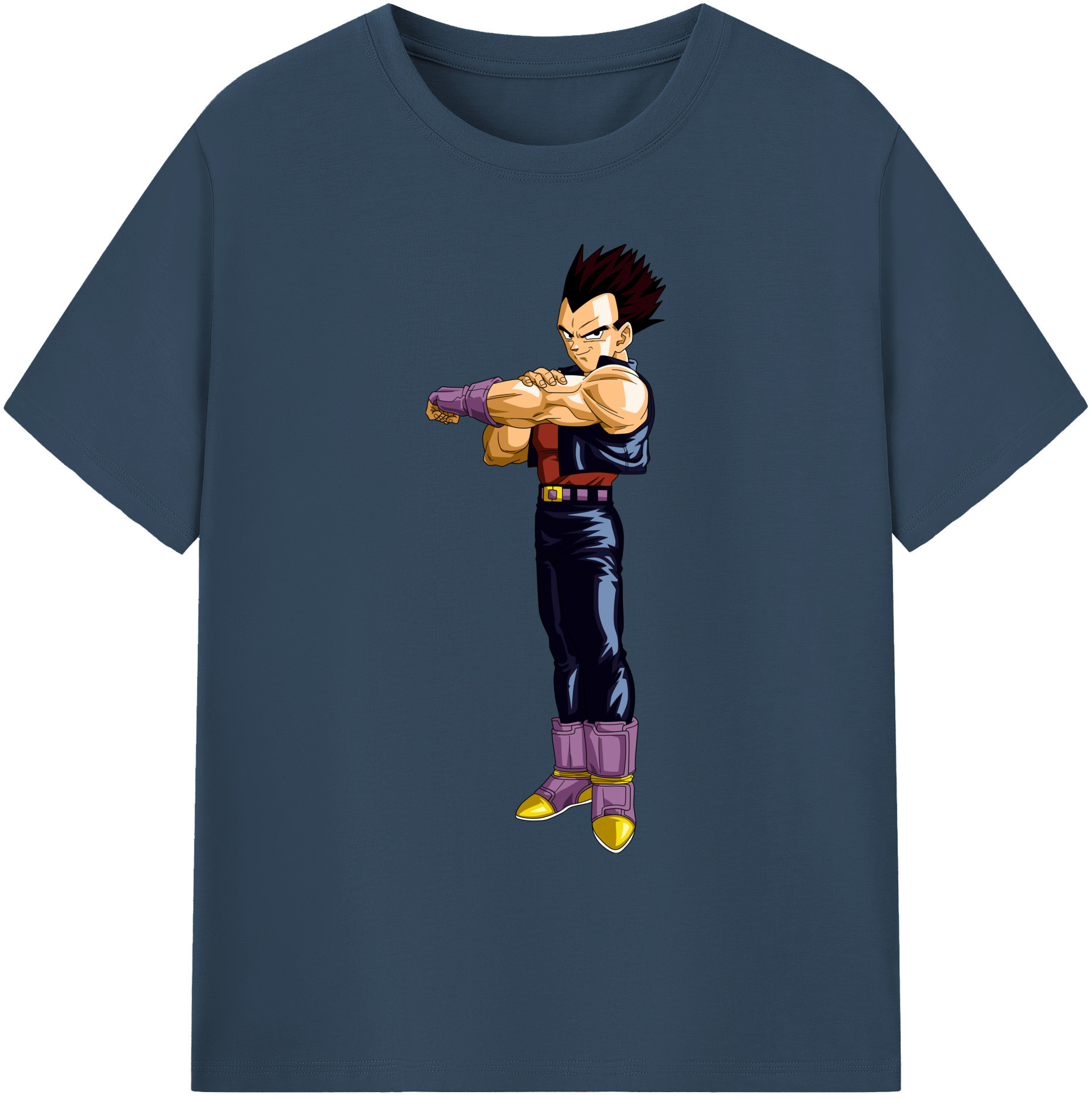 （画像用） ドラゴンボール ベジータ四世（Bejīta Yonsei）DRAGON BALL Vegeta IV 綿100％ メンズ半袖Tシャツ｜肌触りやわらか＆通気性