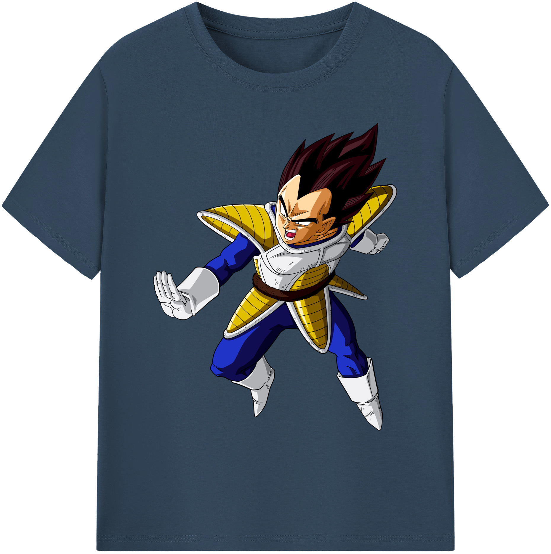 （画像用） ドラゴンボール ベジータ四世（Bejīta Yonsei）DRAGON BALL Vegeta IV 綿100％ メンズ半袖Tシャツ｜肌触りやわらか＆通気性