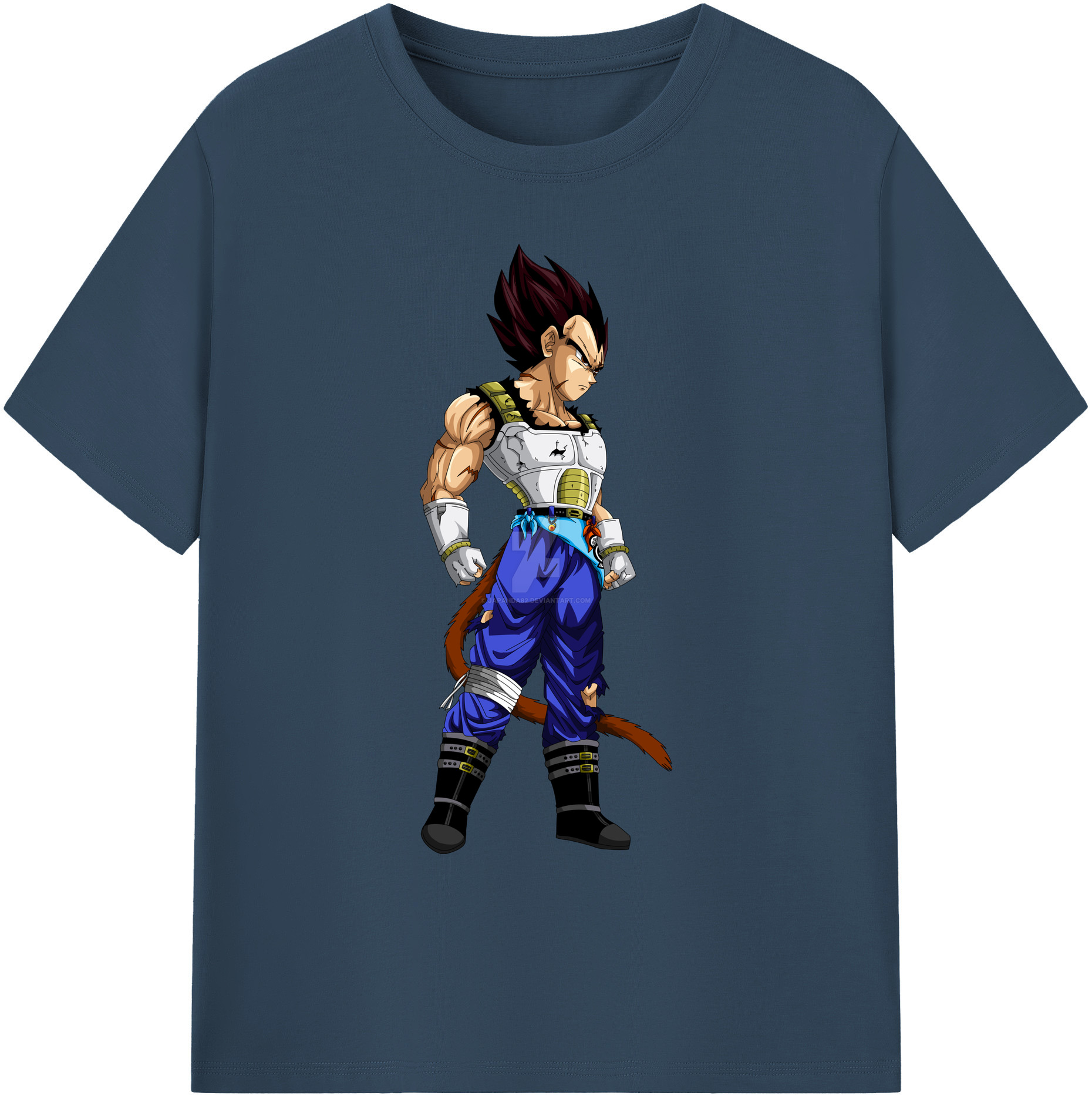 （画像用） ドラゴンボール ベジータ四世（Bejīta Yonsei）DRAGON BALL Vegeta IV 綿100％ メンズ半袖Tシャツ｜肌触りやわらか＆通気性