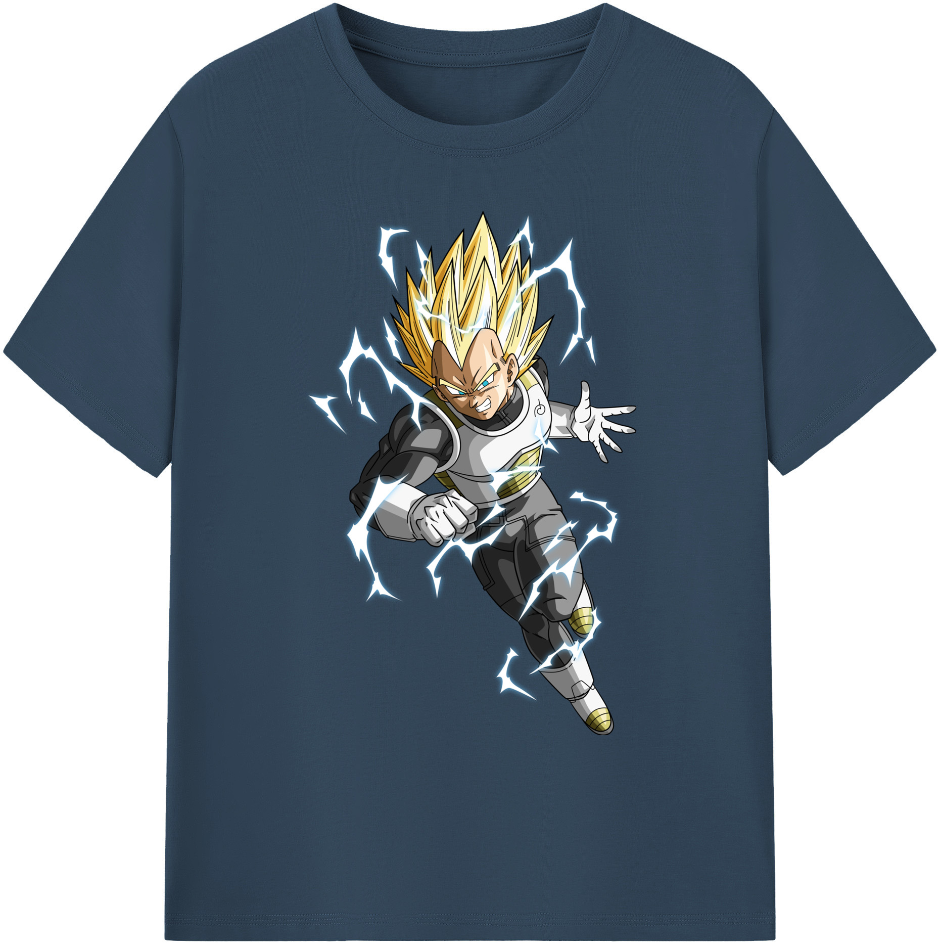 （画像用） ドラゴンボール ベジータ四世（Bejīta Yonsei）DRAGON BALL Vegeta IV 綿100％ メンズ半袖Tシャツ｜肌触りやわらか＆通気性