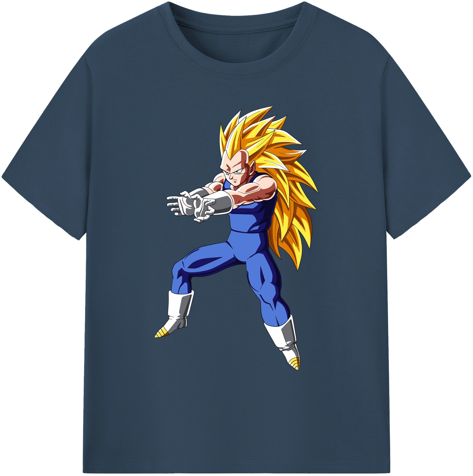 （画像用） ドラゴンボール ベジータ四世（Bejīta Yonsei）DRAGON BALL Vegeta IV 綿100％ メンズ半袖Tシャツ｜肌触りやわらか＆通気性