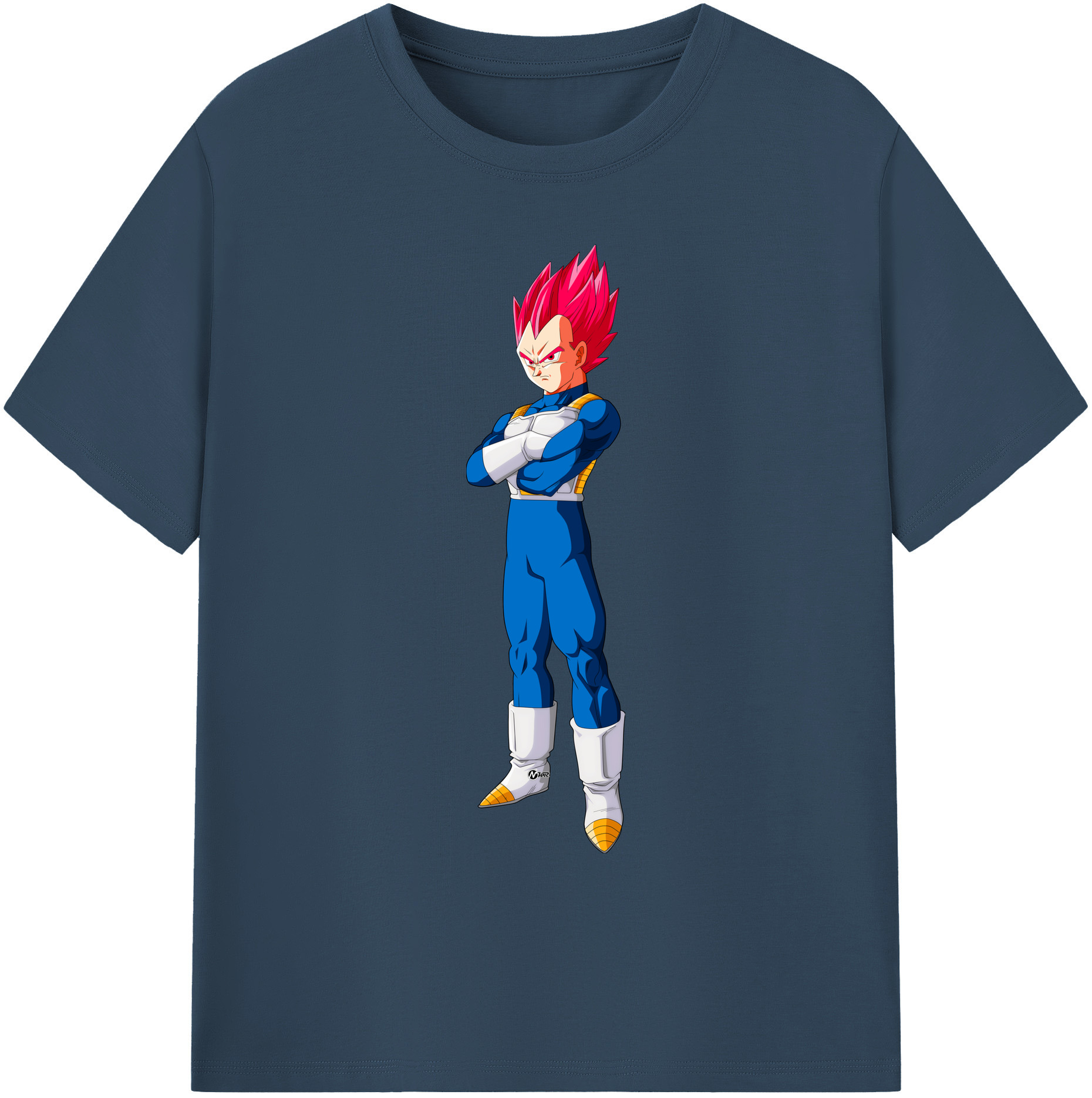 （画像用） ドラゴンボール ベジータ四世（Bejīta Yonsei）DRAGON BALL Vegeta IV 綿100％ メンズ半袖Tシャツ｜肌触りやわらか＆通気性