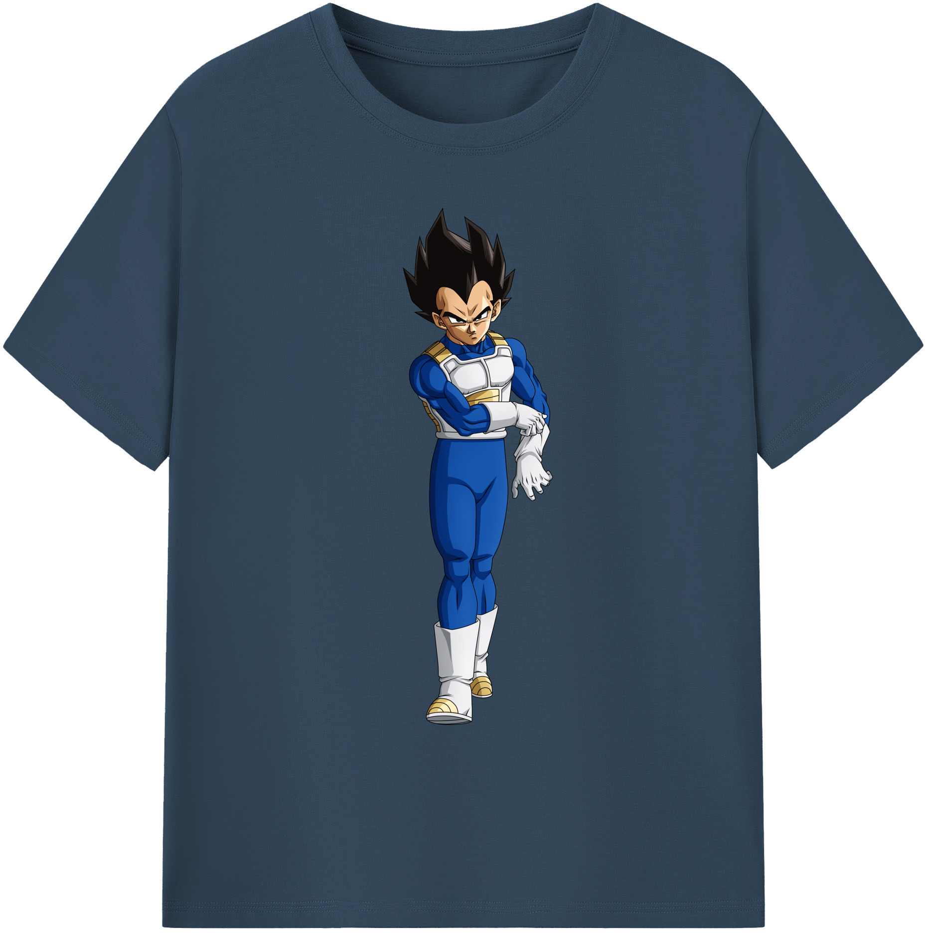 （画像用） ドラゴンボール ベジータ四世（Bejīta Yonsei）DRAGON BALL Vegeta IV 綿100％ メンズ半袖Tシャツ｜肌触りやわらか＆通気性