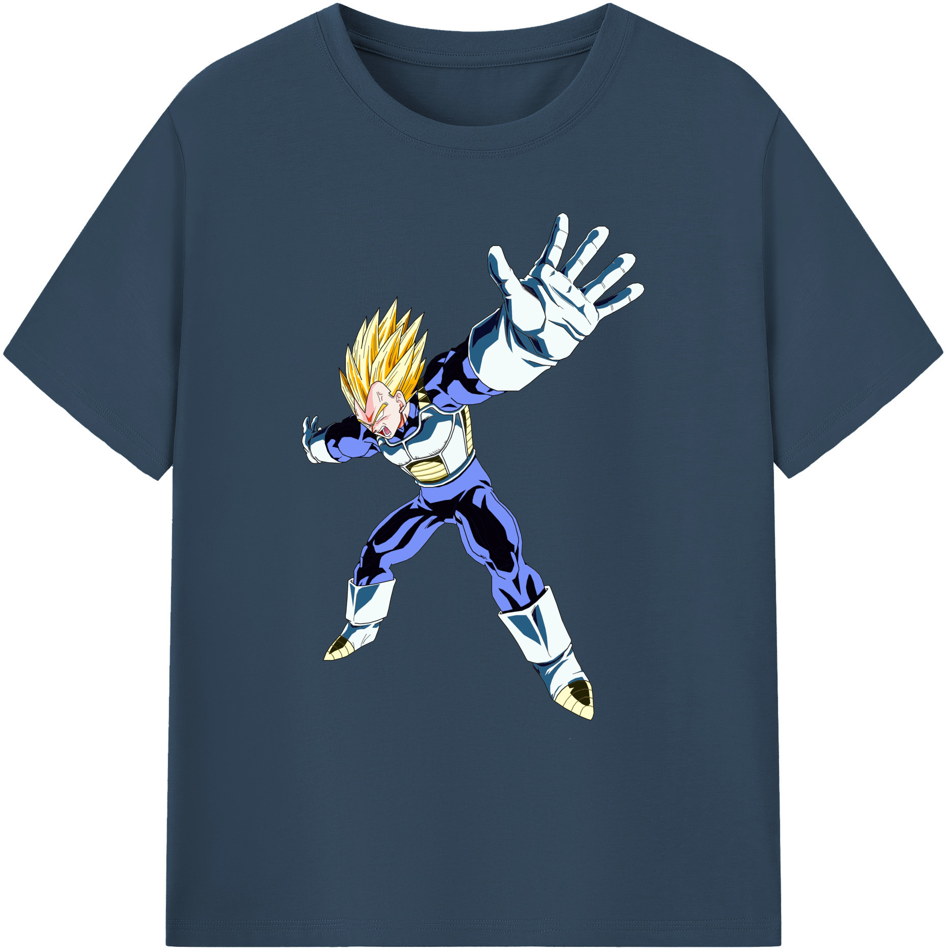 （画像用） ドラゴンボール ベジータ四世（Bejīta Yonsei）DRAGON BALL Vegeta IV 綿100％ メンズ半袖Tシャツ｜肌触りやわらか＆通気性
