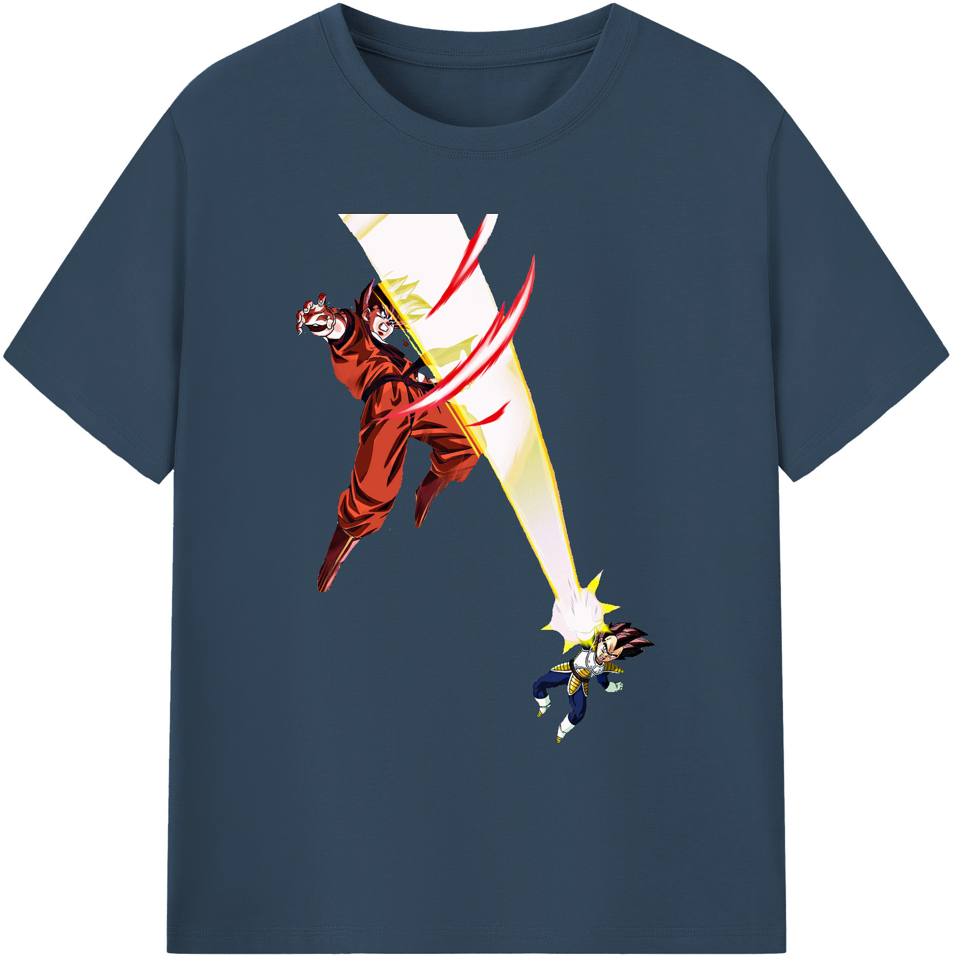 （画像用） ドラゴンボール ベジータ四世（Bejīta Yonsei）DRAGON BALL Vegeta IV 綿100％ メンズ半袖Tシャツ｜肌触りやわらか＆通気性