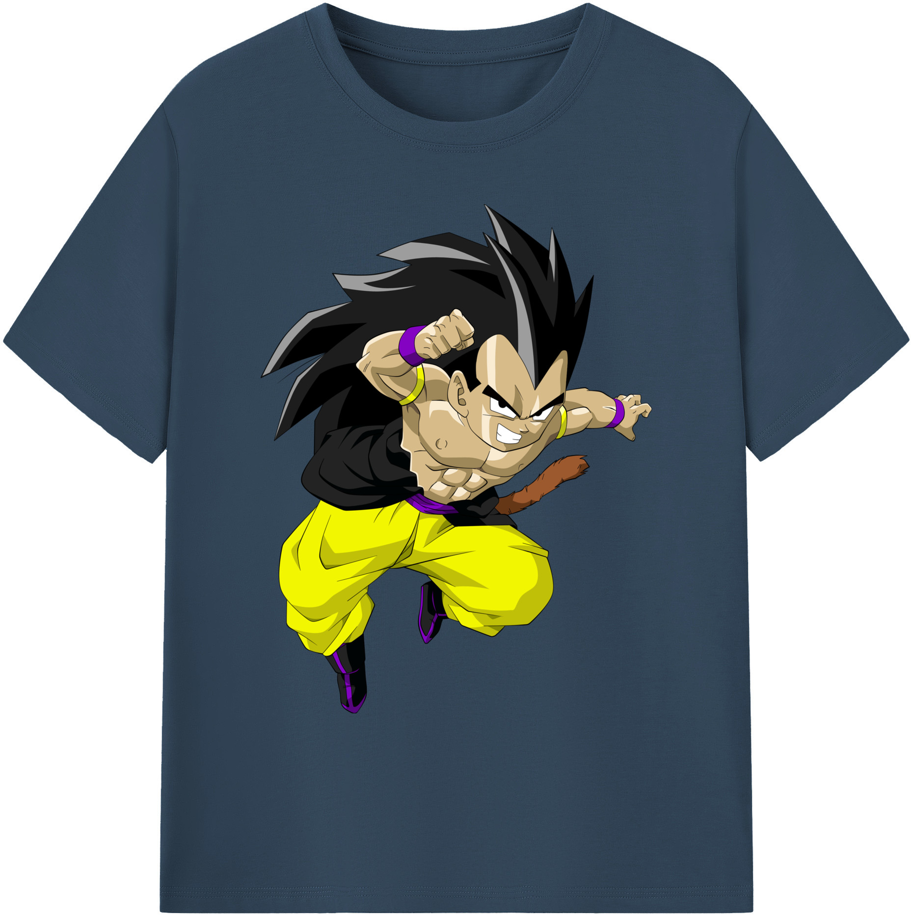 （画像用） ドラゴンボール ベジータ四世（Bejīta Yonsei）DRAGON BALL Vegeta IV 綿100％ メンズ半袖Tシャツ｜肌触りやわらか＆通気性