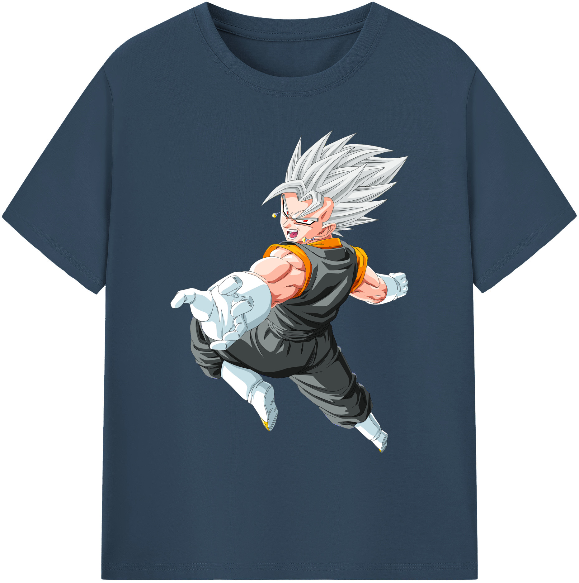 （画像用） ドラゴンボール ベジータ四世（Bejīta Yonsei）DRAGON BALL Vegeta IV 綿100％ メンズ半袖Tシャツ｜肌触りやわらか＆通気性