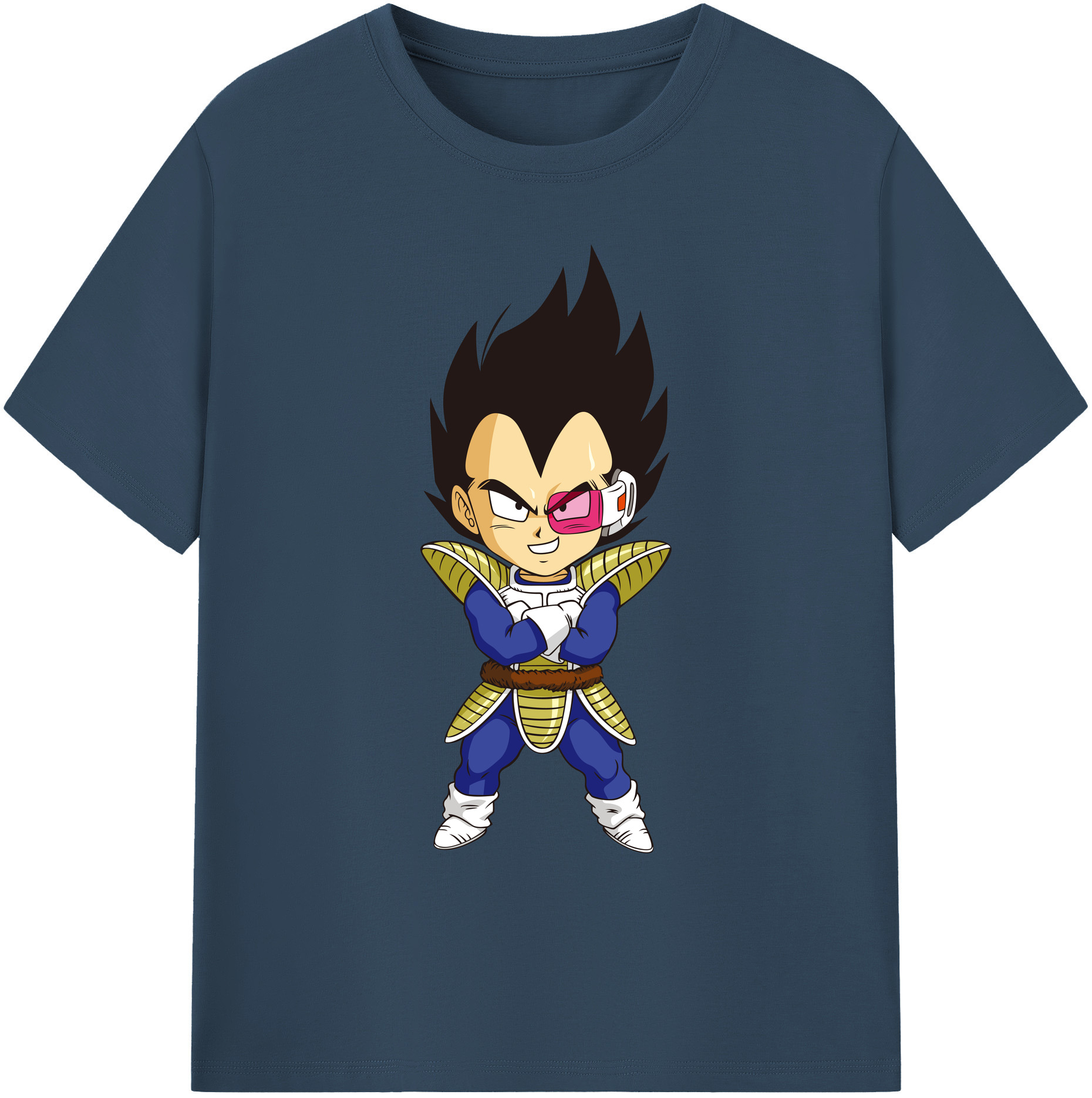 （画像用） ドラゴンボール ベジータ四世（Bejīta Yonsei）DRAGON BALL Vegeta IV 綿100％ メンズ半袖Tシャツ｜肌触りやわらか＆通気性