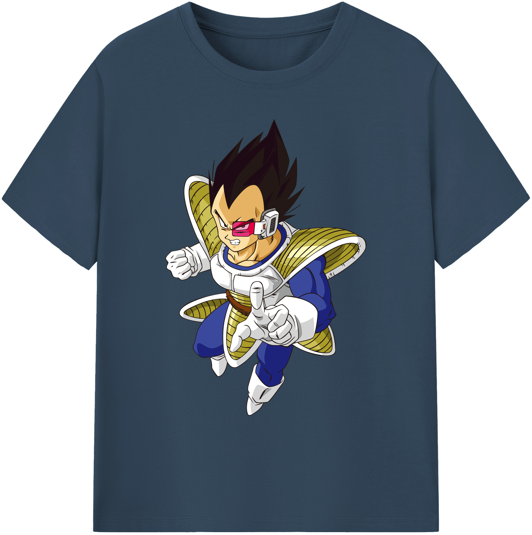 （画像用） ドラゴンボール ベジータ四世（Bejīta Yonsei）DRAGON BALL Vegeta IV 綿100％ メンズ半袖Tシャツ｜肌触りやわらか＆通気性