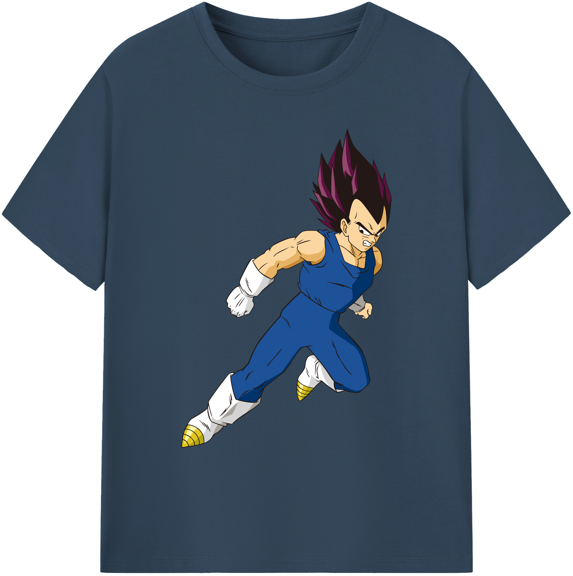 （画像用） ドラゴンボール ベジータ四世（Bejīta Yonsei）DRAGON BALL Vegeta IV 綿100％ メンズ半袖Tシャツ｜肌触りやわらか＆通気性