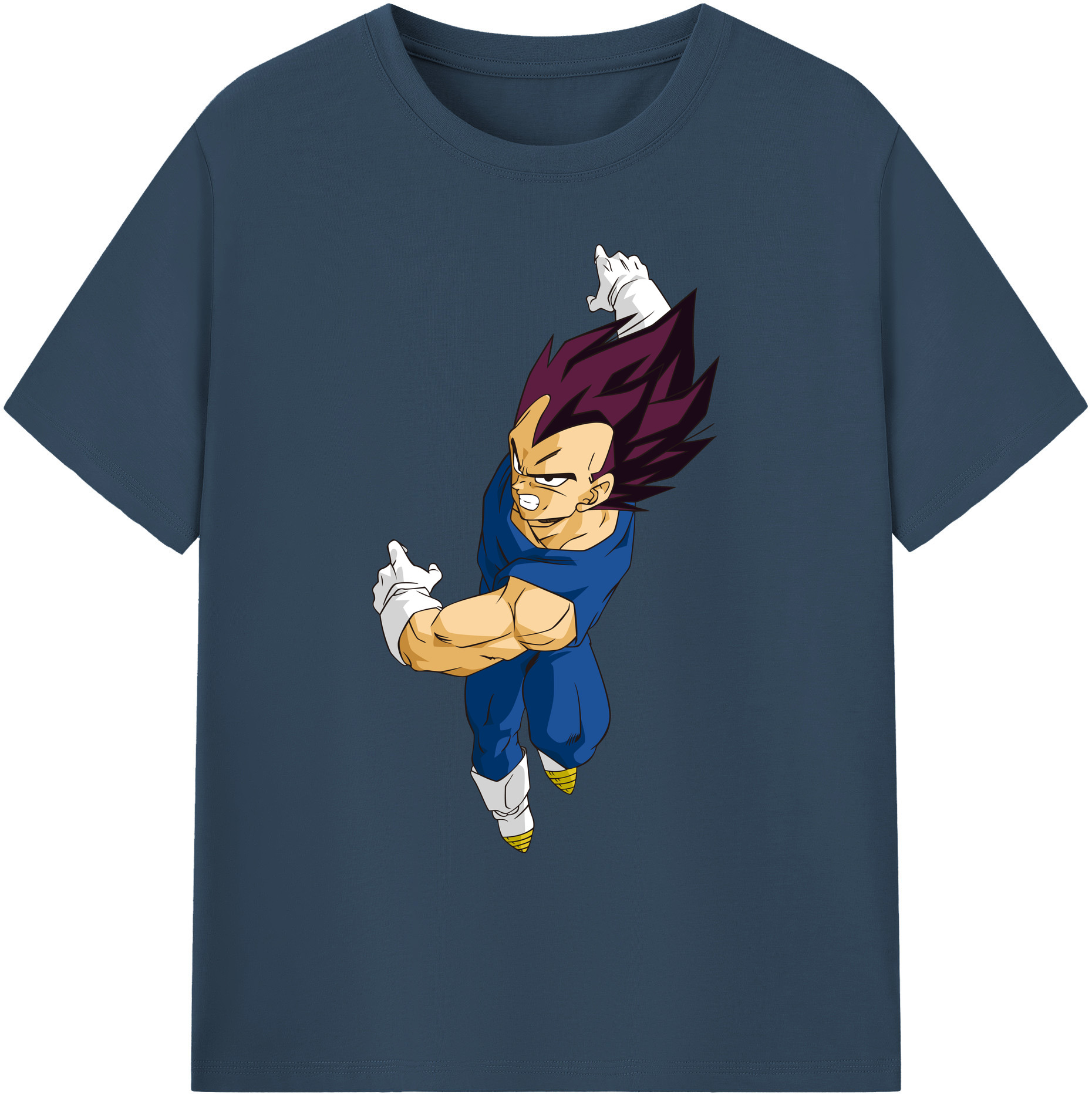 （画像用） ドラゴンボール ベジータ四世（Bejīta Yonsei）DRAGON BALL Vegeta IV 綿100％ メンズ半袖Tシャツ｜肌触りやわらか＆通気性