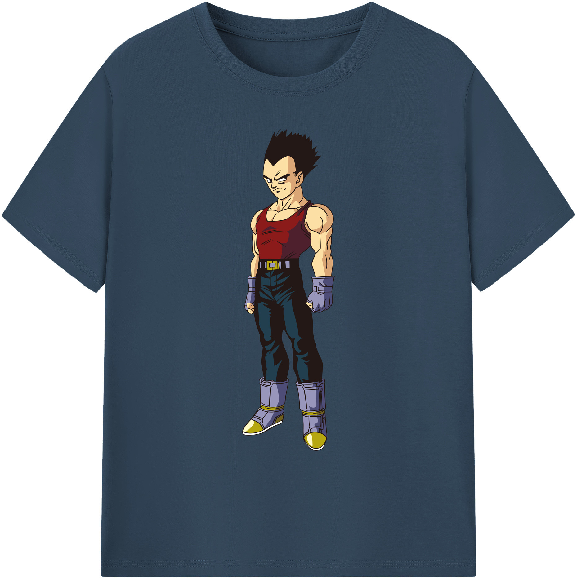 （画像用） ドラゴンボール ベジータ四世（Bejīta Yonsei）DRAGON BALL Vegeta IV 綿100％ メンズ半袖Tシャツ｜肌触りやわらか＆通気性