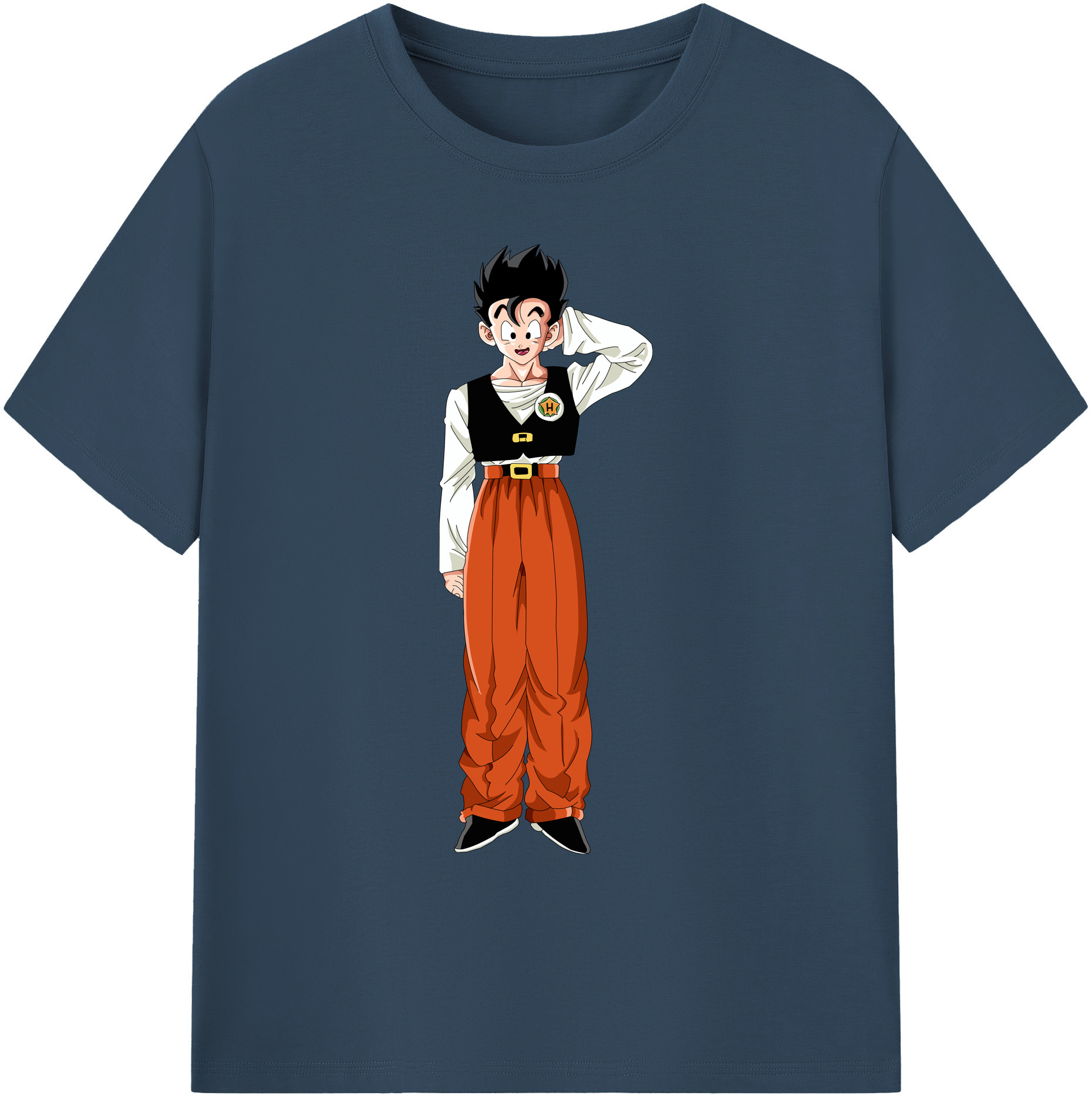 （画像用） ドラゴンボール 孫 悟飯（そんごはん）DRAGON BALL Son Gohan 綿100％ メンズ半袖Tシャツ｜肌触りやわらか＆通気性