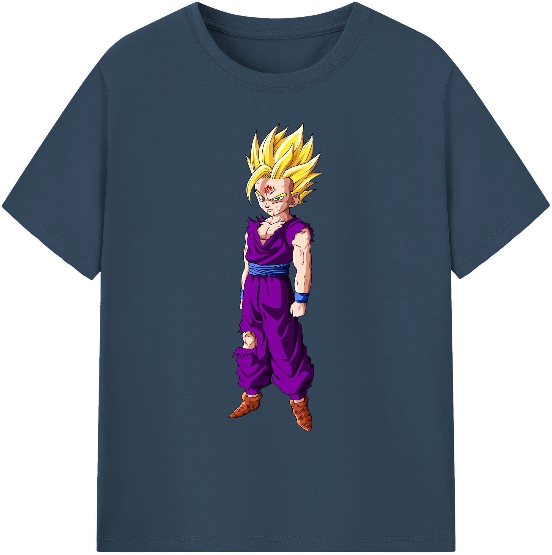 （画像用） ドラゴンボール 孫 悟飯（そんごはん）DRAGON BALL Son Gohan 綿100％ メンズ半袖Tシャツ｜肌触りやわらか＆通気性