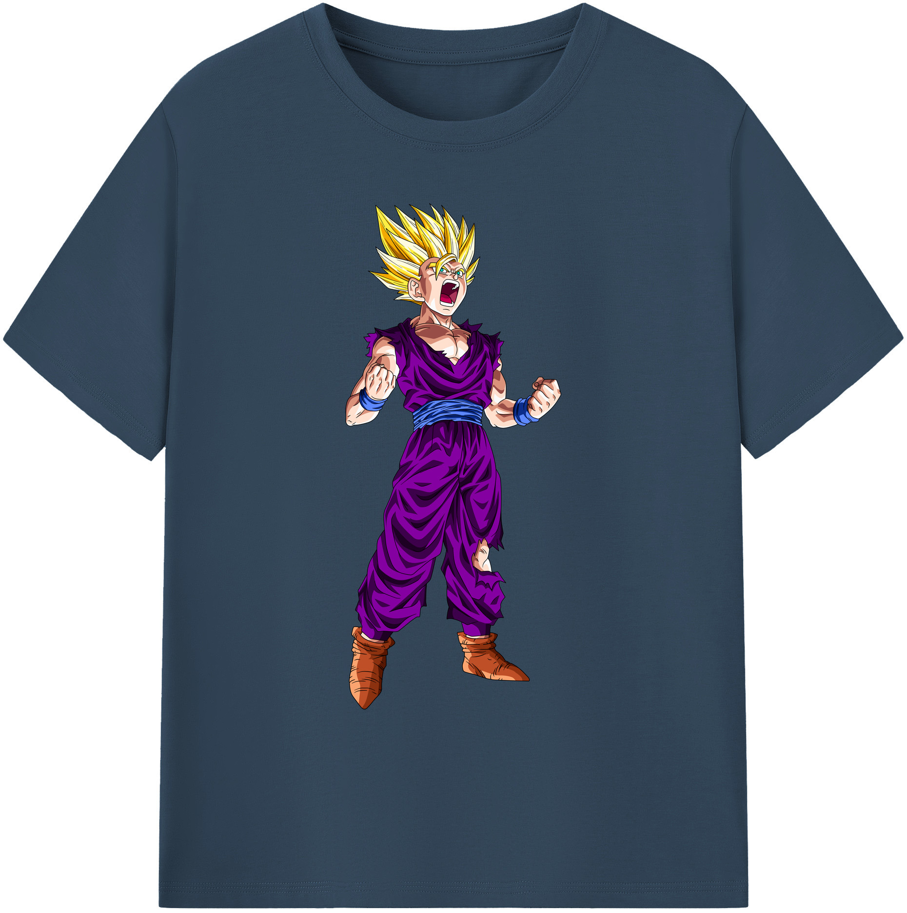 （画像用） ドラゴンボール 孫 悟飯（そんごはん）DRAGON BALL Son Gohan 綿100％ メンズ半袖Tシャツ｜肌触りやわらか＆通気性