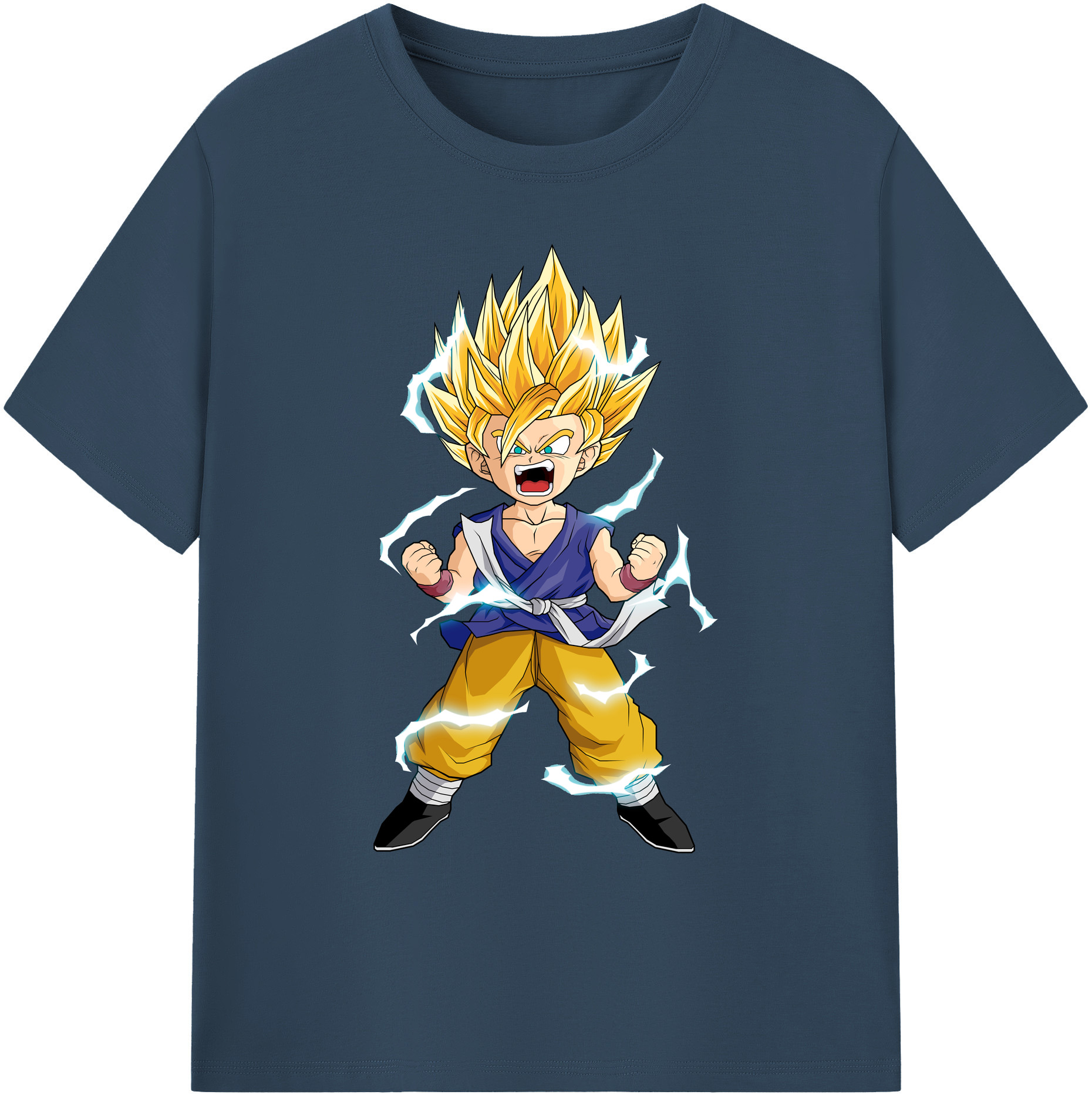 （画像用） ドラゴンボール 孫 悟飯（そんごはん）DRAGON BALL Son Gohan 綿100％ メンズ半袖Tシャツ｜肌触りやわらか＆通気性