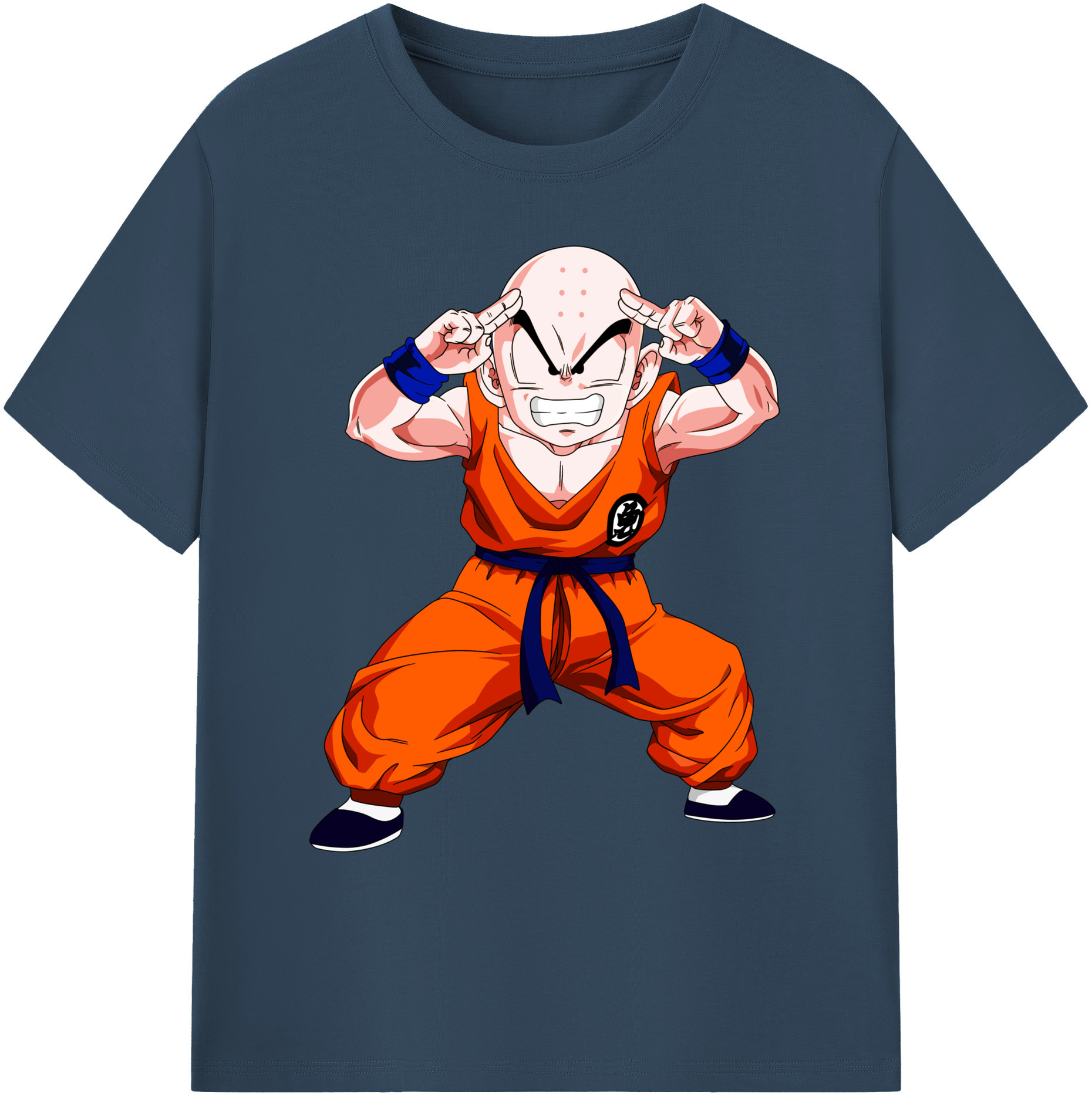 （画像用） ドラゴンボール クリリン DRAGON BALL krillin 綿100％ メンズ半袖Tシャツ｜肌触りやわらか＆通気性
