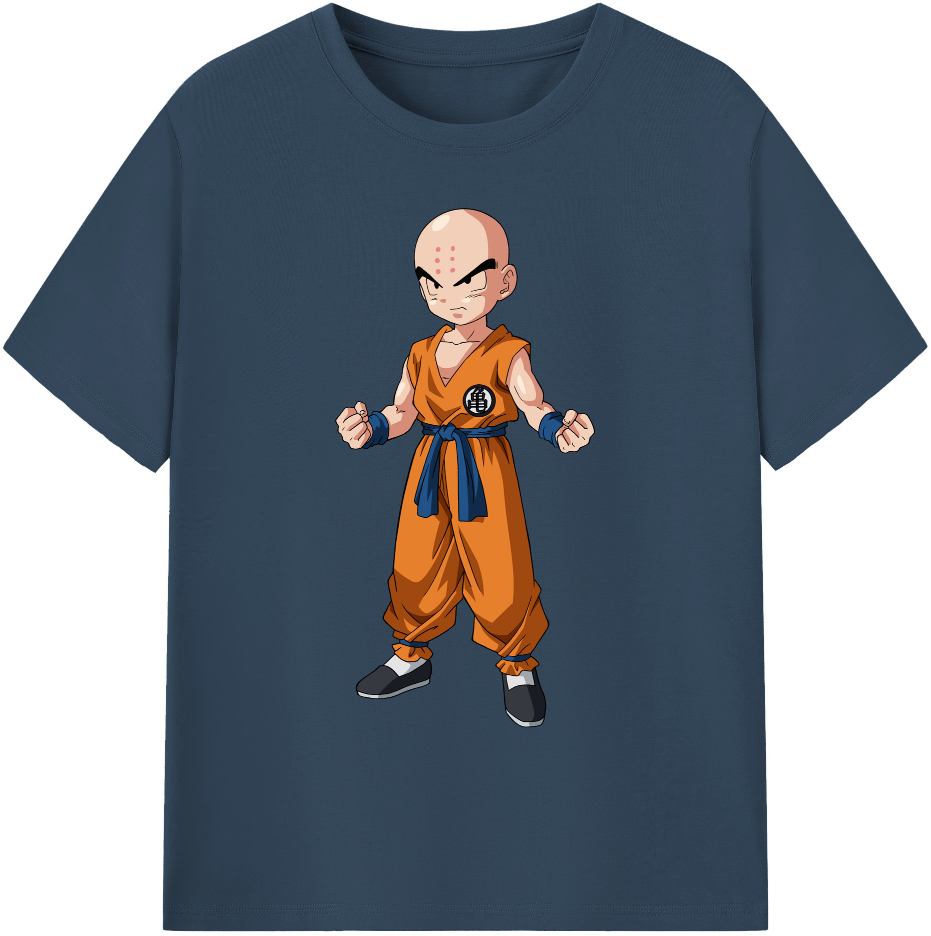 （画像用） ドラゴンボール クリリン DRAGON BALL krillin 綿100％ メンズ半袖Tシャツ｜肌触りやわらか＆通気性