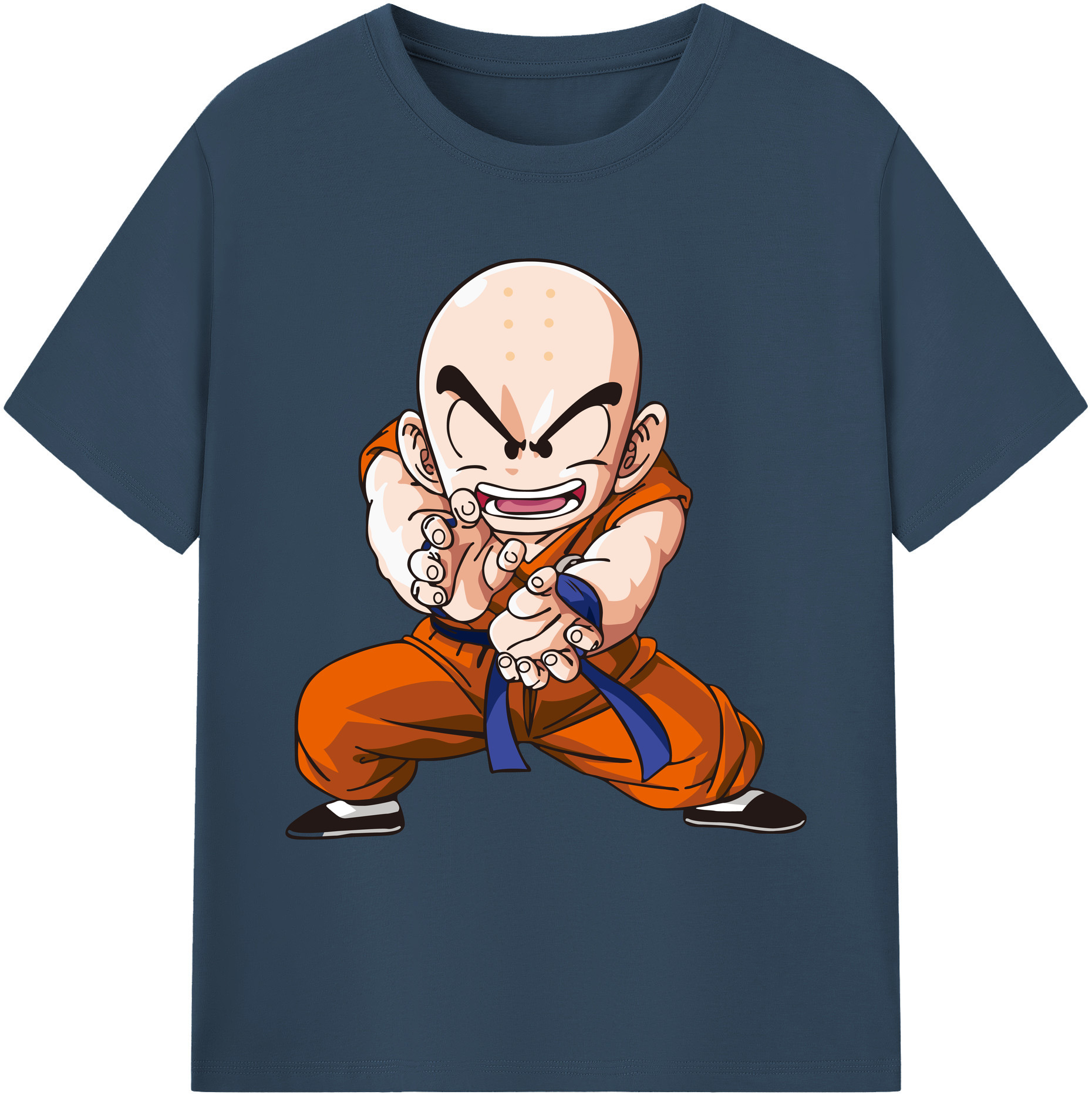 （画像用） ドラゴンボール クリリン DRAGON BALL krillin 綿100％ メンズ半袖Tシャツ｜肌触りやわらか＆通気性