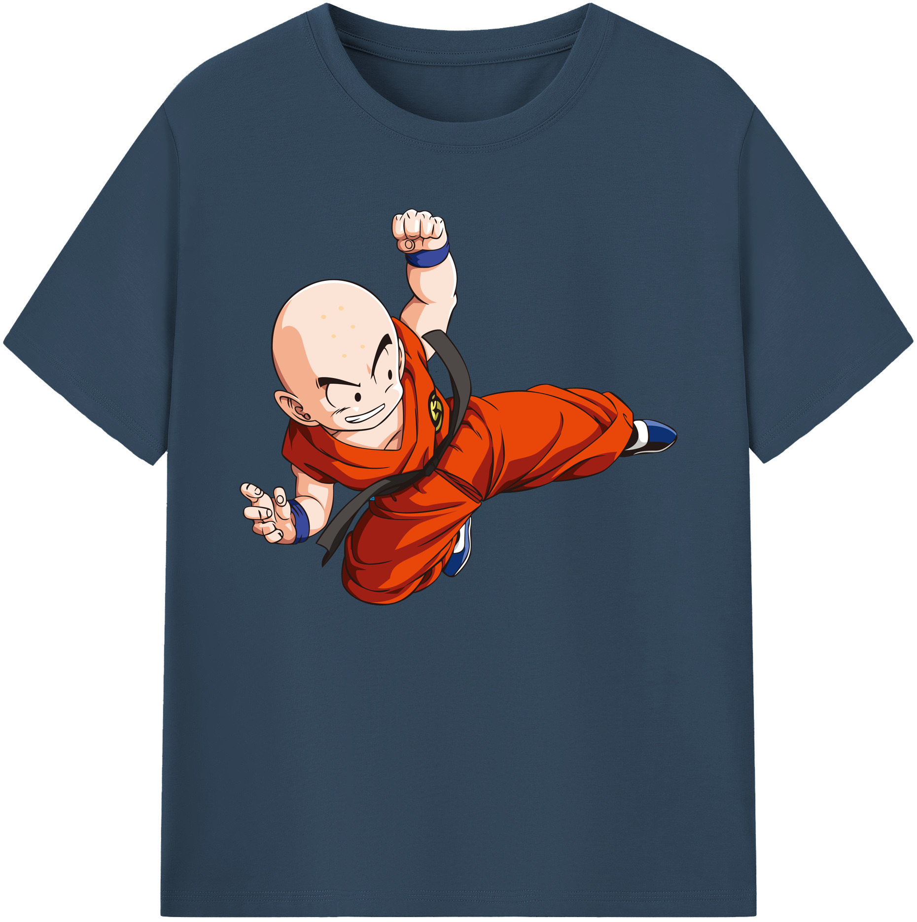 （画像用） ドラゴンボール クリリン DRAGON BALL krillin 綿100％ メンズ半袖Tシャツ｜肌触りやわらか＆通気性