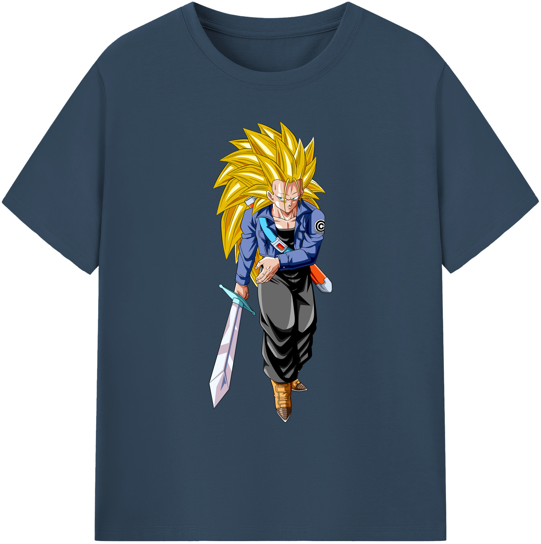 （画像用） ドラゴンボール トランクス（Torankusu）DRAGON BALL Trunks 綿100％ メンズ半袖Tシャツ｜肌触りやわらか＆通気性