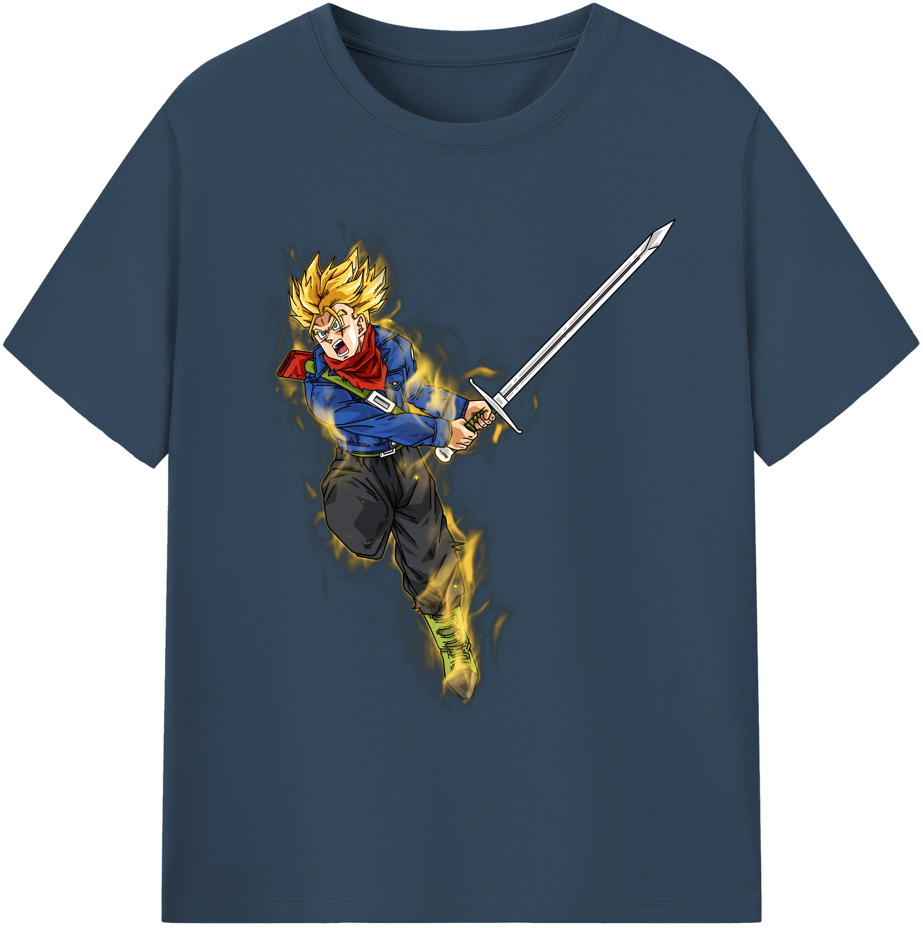 （画像用） ドラゴンボール トランクス（Torankusu）DRAGON BALL Trunks 綿100％ メンズ半袖Tシャツ｜肌触りやわらか＆通気性