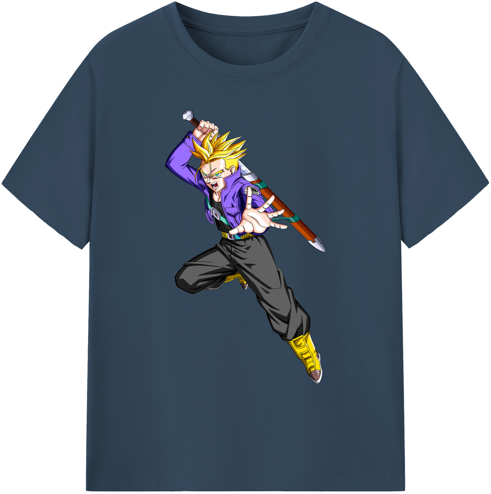 （画像用） ドラゴンボール トランクス（Torankusu）DRAGON BALL Trunks 綿100％ メンズ半袖Tシャツ｜肌触りやわらか＆通気性