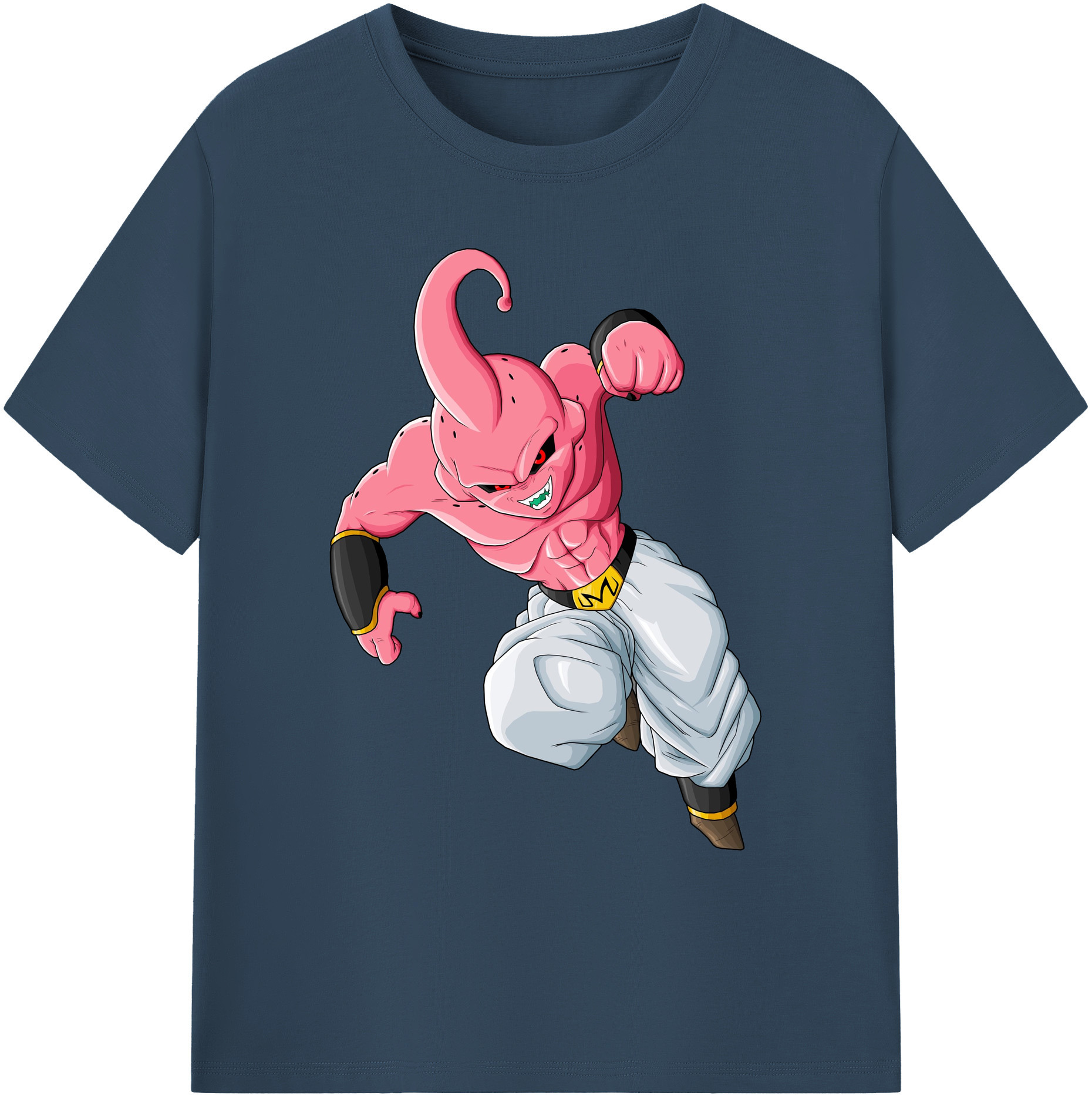 （画像用） ドラゴンボール 魔人ブウ DRAGON BALL Majin Buu 綿100％ メンズ半袖Tシャツ｜肌触りやわらか＆通気性