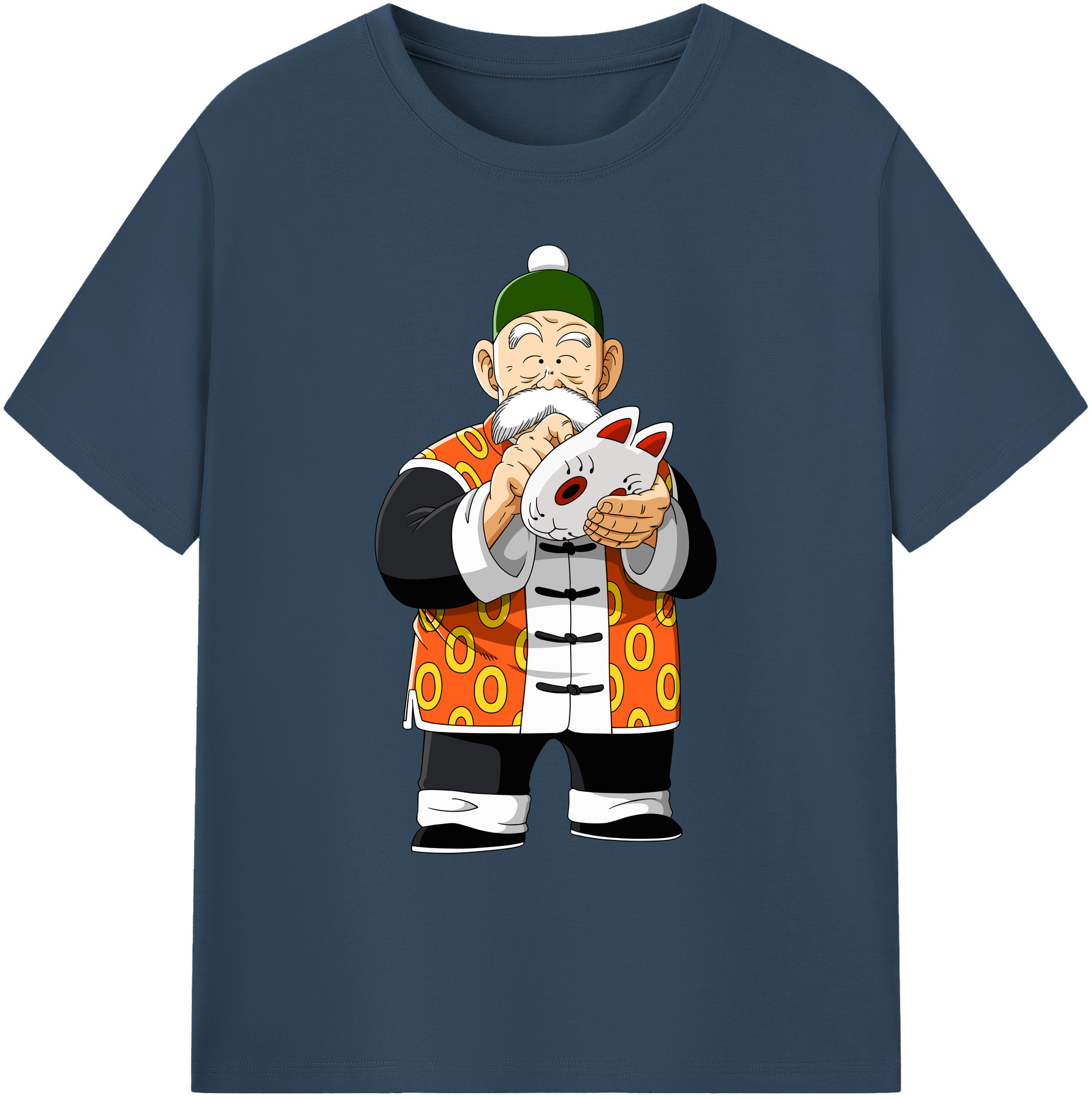 （画像用） ドラゴンボール 亀仙人（かめせんにん） DRAGON BALL Master Roshi Kame Sennin 綿100％ メンズ半袖Tシャツ｜肌触りやわらか＆通気性