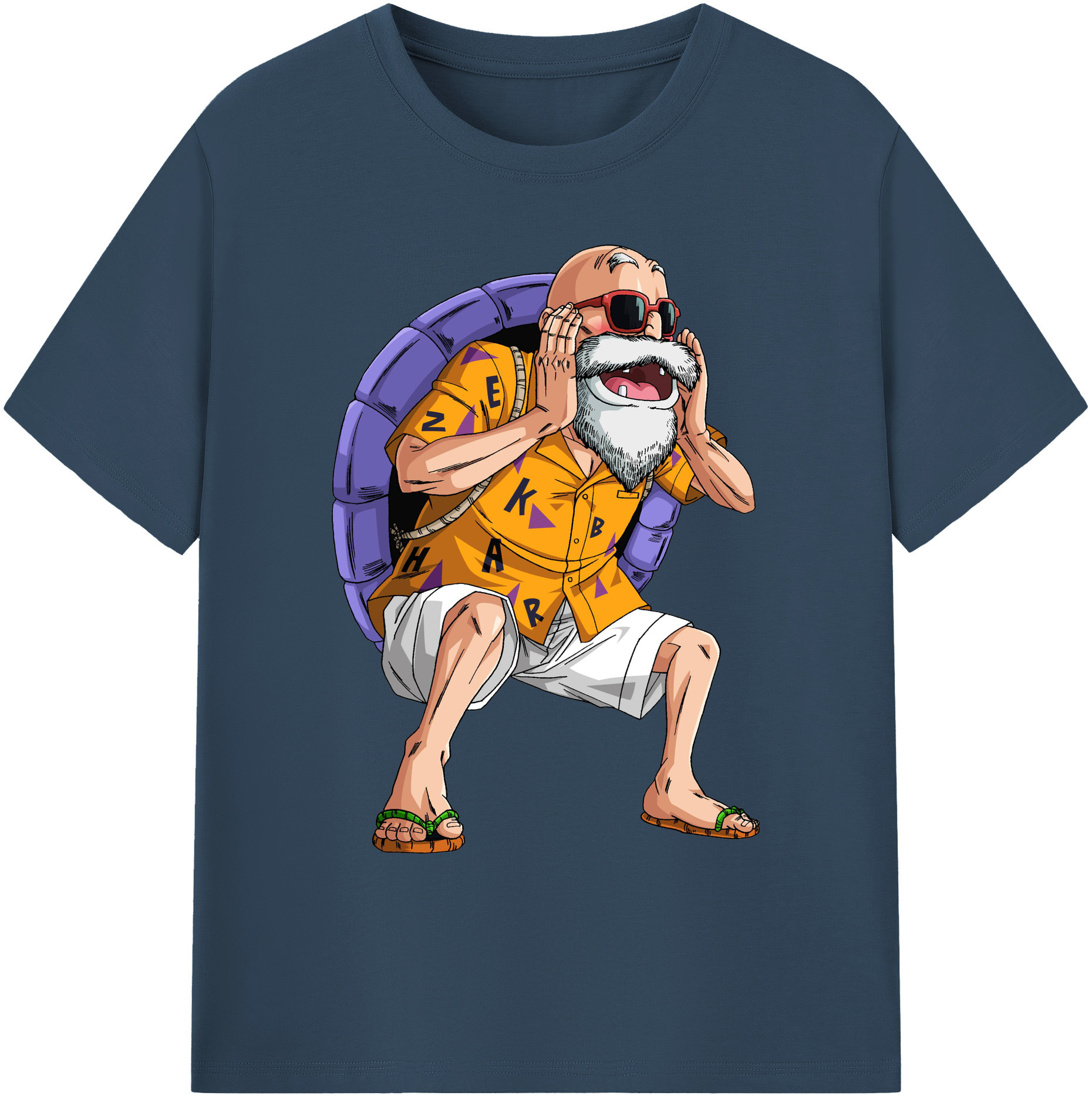 （画像用） ドラゴンボール 亀仙人（かめせんにん） DRAGON BALL Master Roshi Kame Sennin 綿100％ メンズ半袖Tシャツ｜肌触りやわらか＆通気性