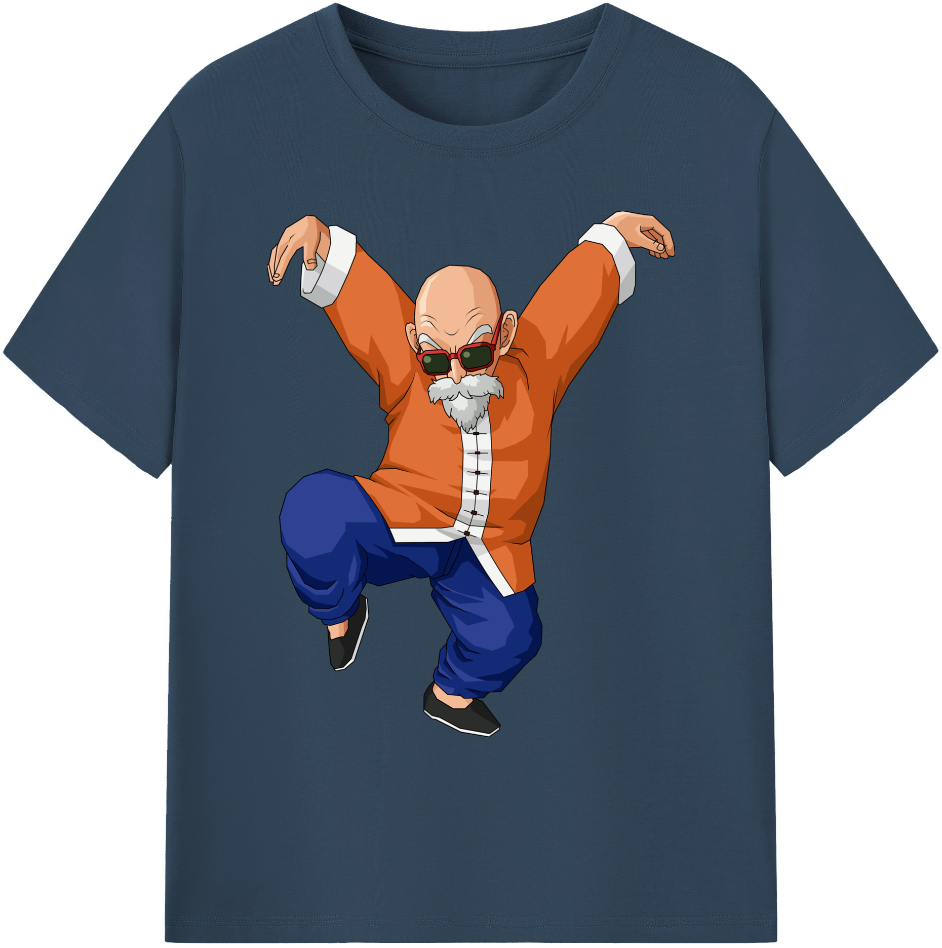 （画像用） ドラゴンボール 亀仙人（かめせんにん） DRAGON BALL Master Roshi Kame Sennin 綿100％ メンズ半袖Tシャツ｜肌触りやわらか＆通気性