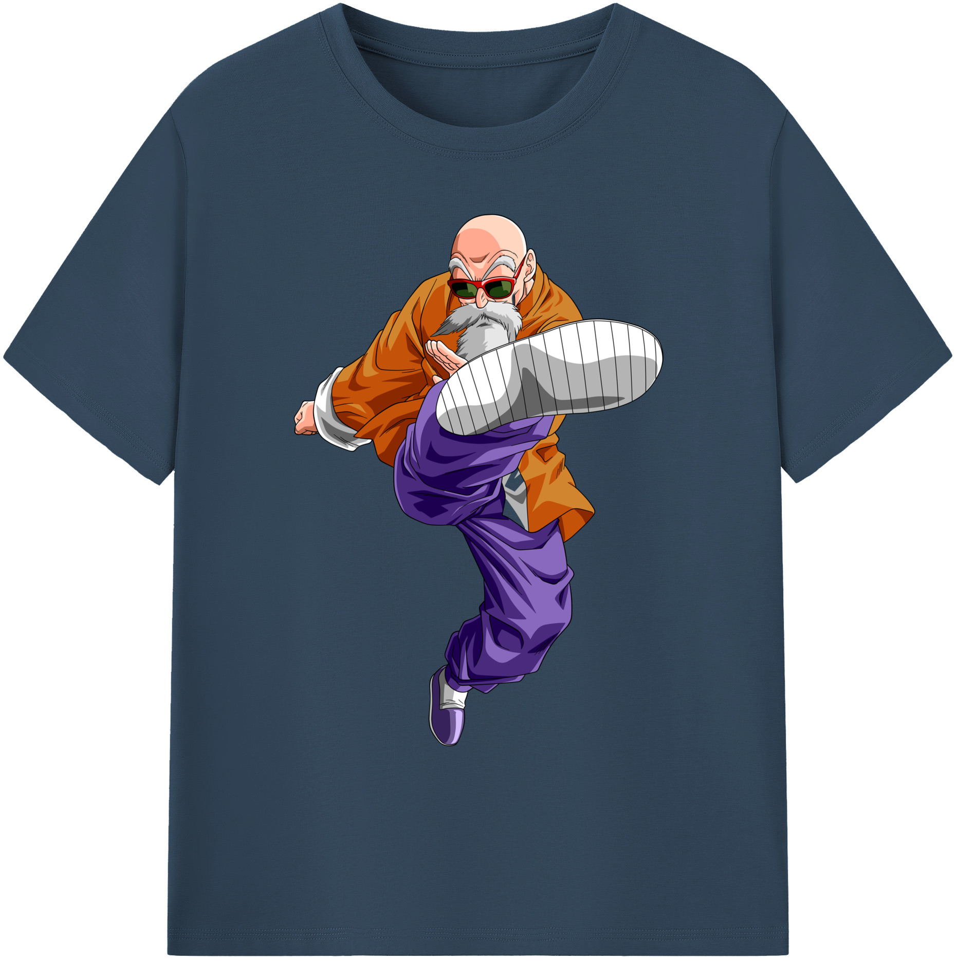 （画像用） ドラゴンボール 亀仙人（かめせんにん） DRAGON BALL Master Roshi Kame Sennin 綿100％ メンズ半袖Tシャツ｜肌触りやわらか＆通気性