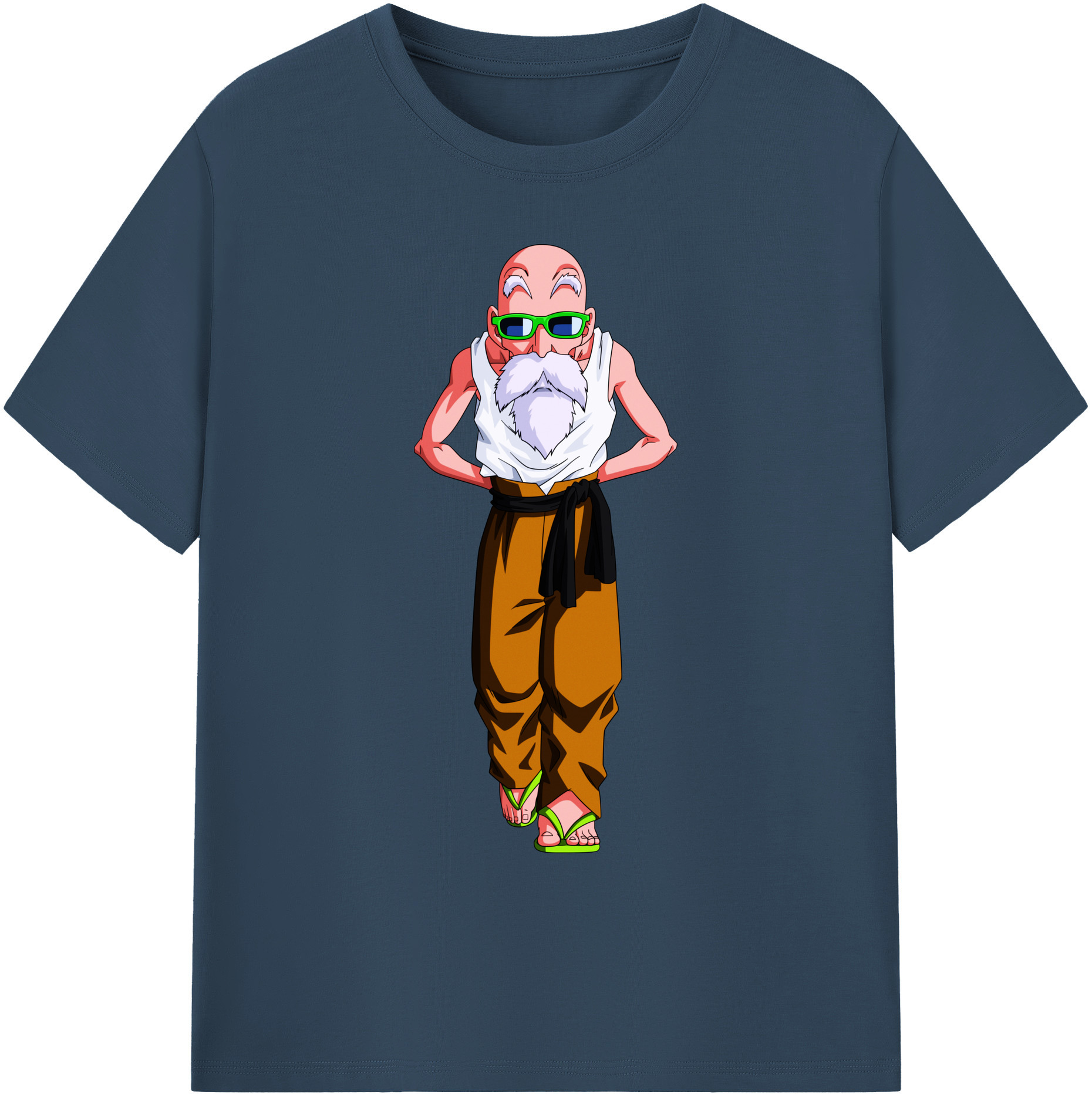 （画像用） ドラゴンボール 亀仙人（かめせんにん） DRAGON BALL Master Roshi Kame Sennin 綿100％ メンズ半袖Tシャツ｜肌触りやわらか＆通気性