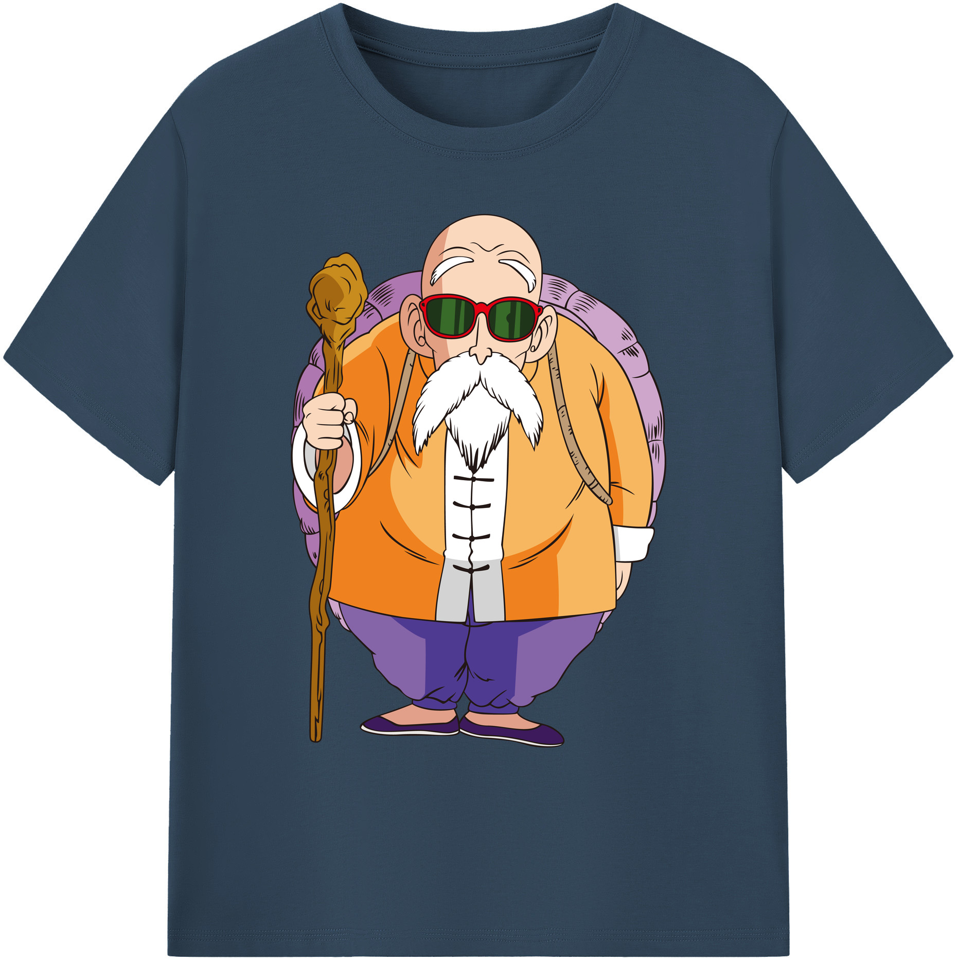 （画像用） ドラゴンボール 亀仙人（かめせんにん） DRAGON BALL Master Roshi Kame Sennin 綿100％ メンズ半袖Tシャツ｜肌触りやわらか＆通気性