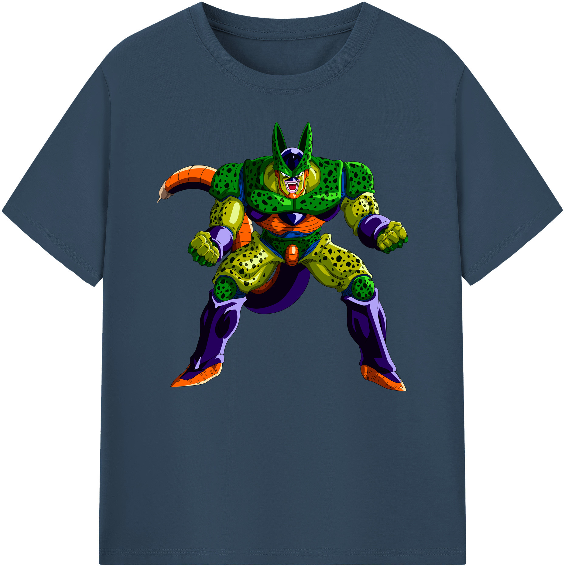 （画像用） ドラゴンボール セル DRAGON BALL Cell 綿100％ メンズ半袖Tシャツ｜肌触りやわらか＆通気性