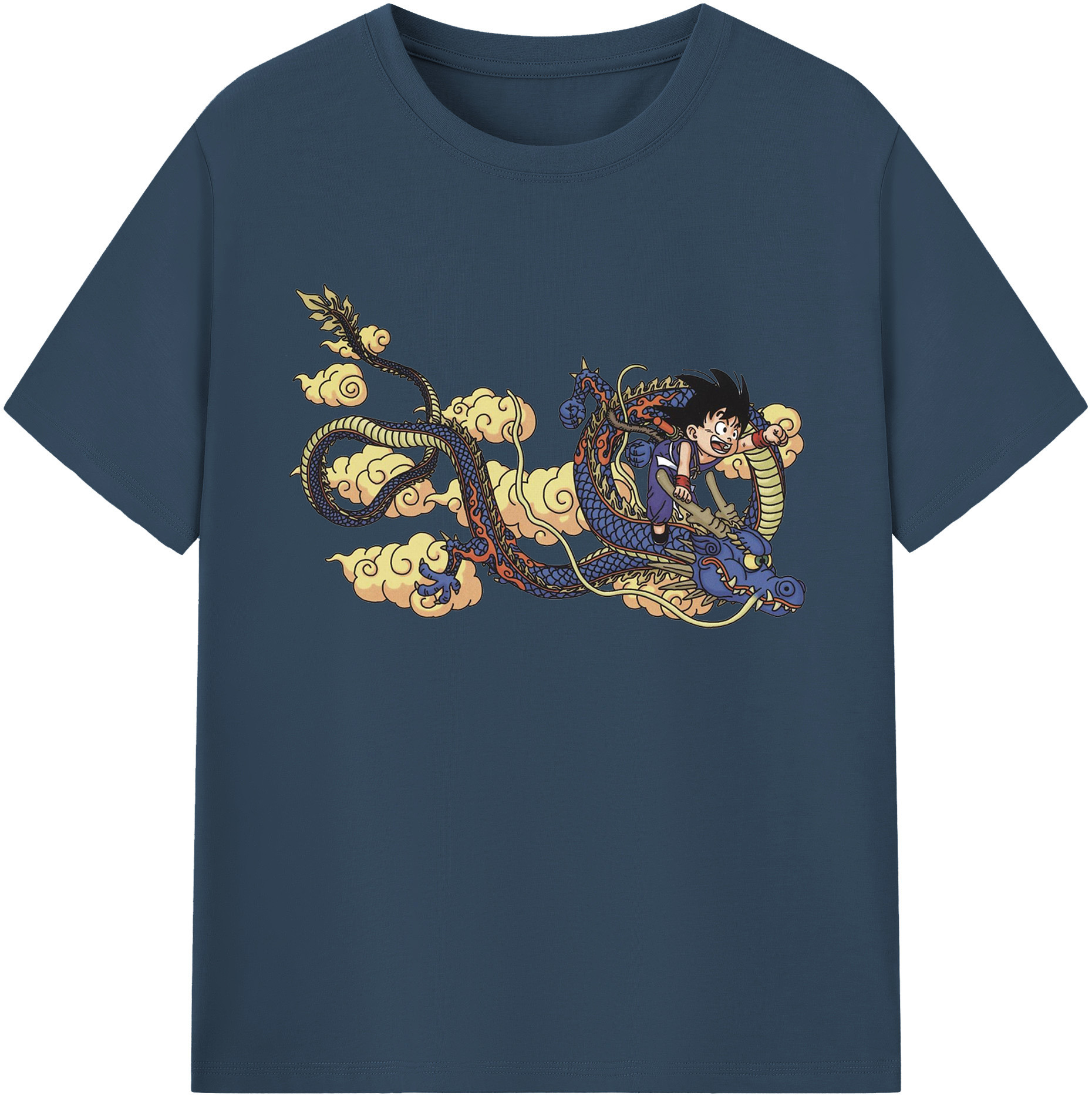 （画像用） ドラゴンボール 神龍 シェンロン DRAGON BALL Shenron 綿100％ メンズ半袖Tシャツ｜肌触りやわらか＆通気性
