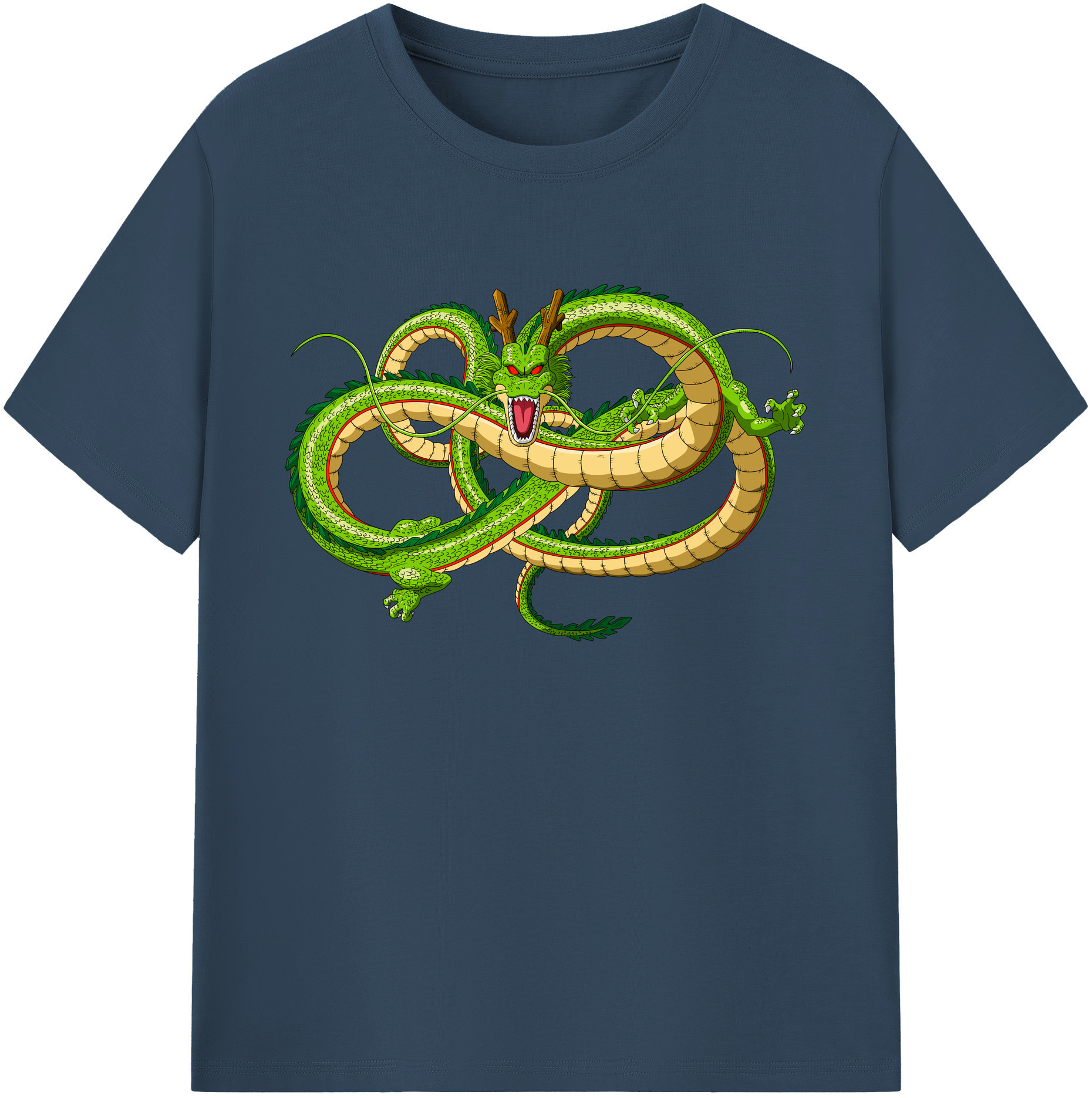（画像用） ドラゴンボール 神龍 シェンロン DRAGON BALL Shenron 綿100％ メンズ半袖Tシャツ｜肌触りやわらか＆通気性