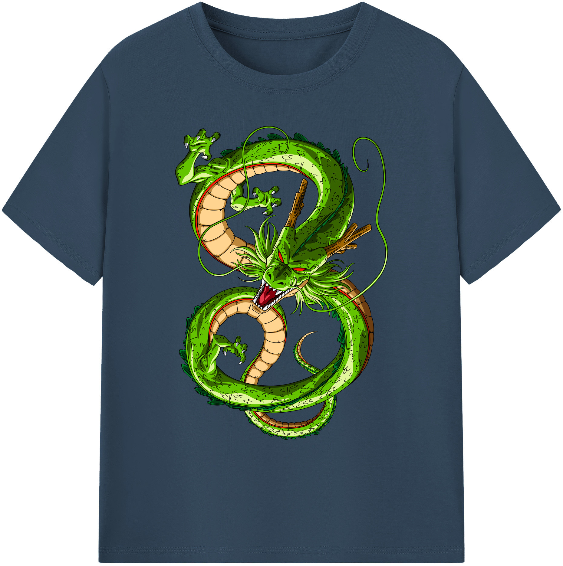 （画像用） ドラゴンボール 神龍 シェンロン DRAGON BALL Shenron 綿100％ メンズ半袖Tシャツ｜肌触りやわらか＆通気性