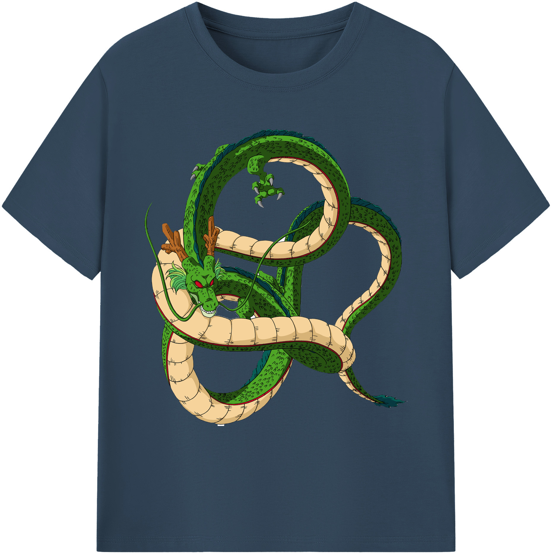 （画像用） ドラゴンボール 神龍 シェンロン DRAGON BALL Shenron 綿100％ メンズ半袖Tシャツ｜肌触りやわらか＆通気性