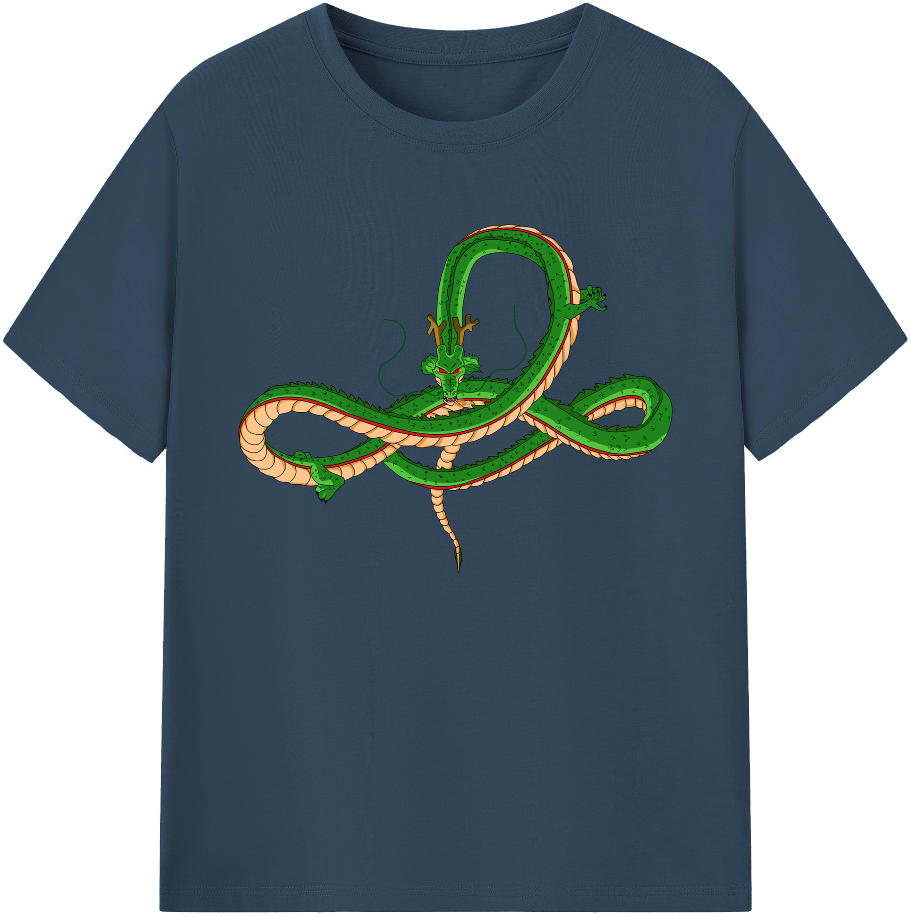 （画像用） ドラゴンボール 神龍 シェンロン DRAGON BALL Shenron 綿100％ メンズ半袖Tシャツ｜肌触りやわらか＆通気性