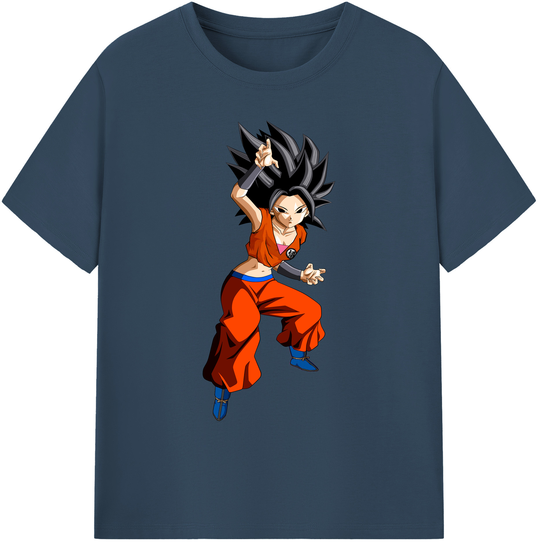 （画像用） ドラゴンボール カリフラ DRAGON BALL Caulifla 綿100％ メンズ半袖Tシャツ｜肌触りやわらか＆通気性