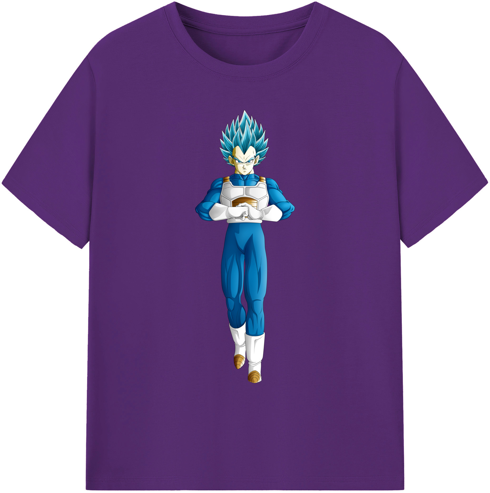 （画像用） ドラゴンボール ベジータ四世（Bejīta Yonsei）DRAGON BALL Vegeta IV 綿100％ メンズ半袖Tシャツ｜肌触りやわらか＆通気性